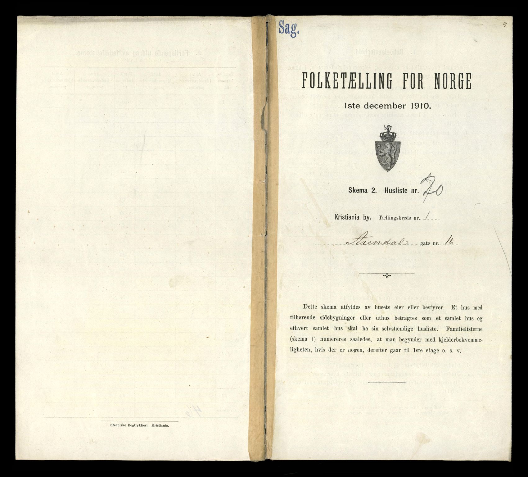 RA, Folketelling 1910 for 0301 Kristiania kjøpstad, 1910, s. 3567