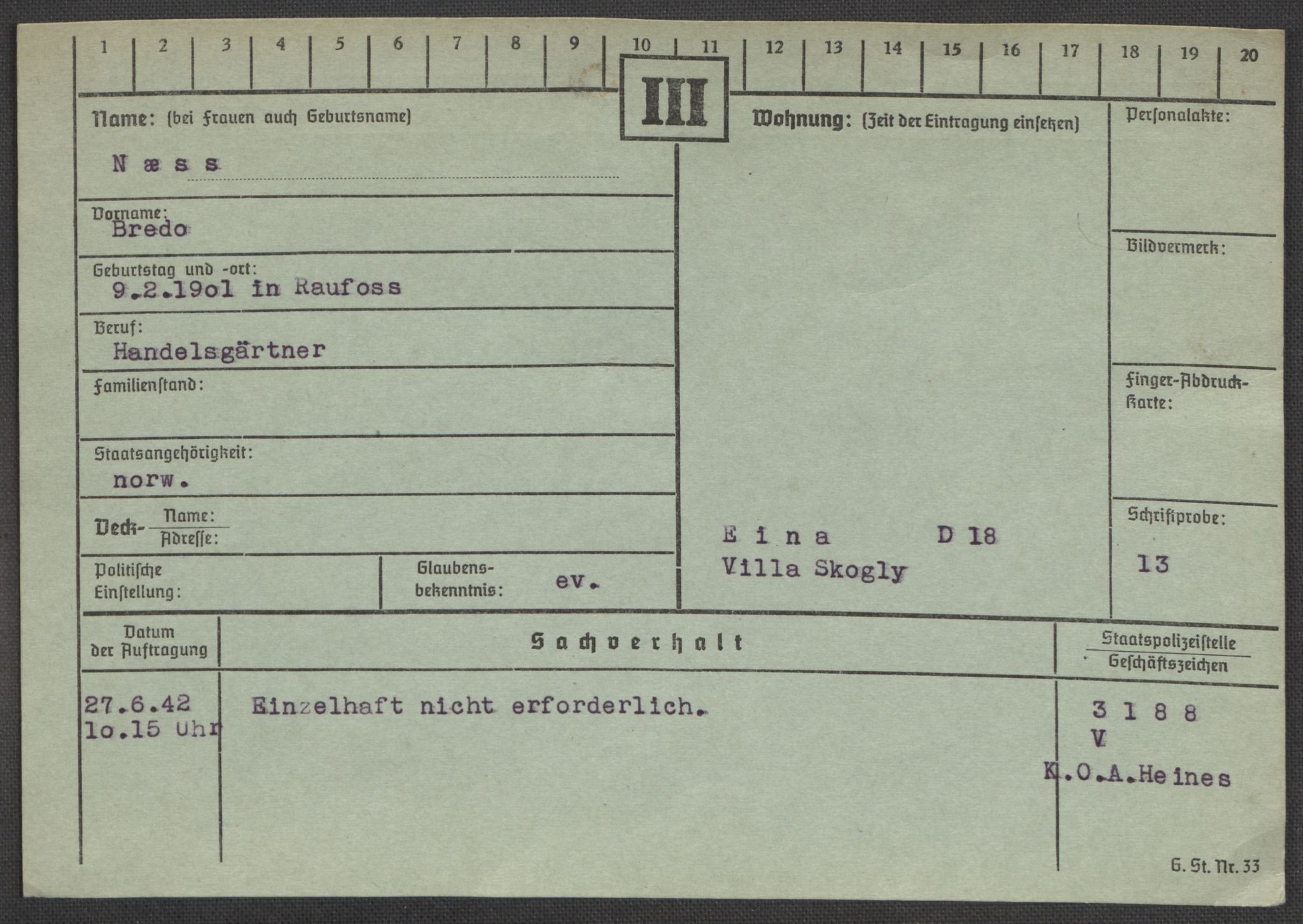 Befehlshaber der Sicherheitspolizei und des SD, AV/RA-RAFA-5969/E/Ea/Eaa/L0007: Register over norske fanger i Møllergata 19: Lundb-N, 1940-1945, s. 1608