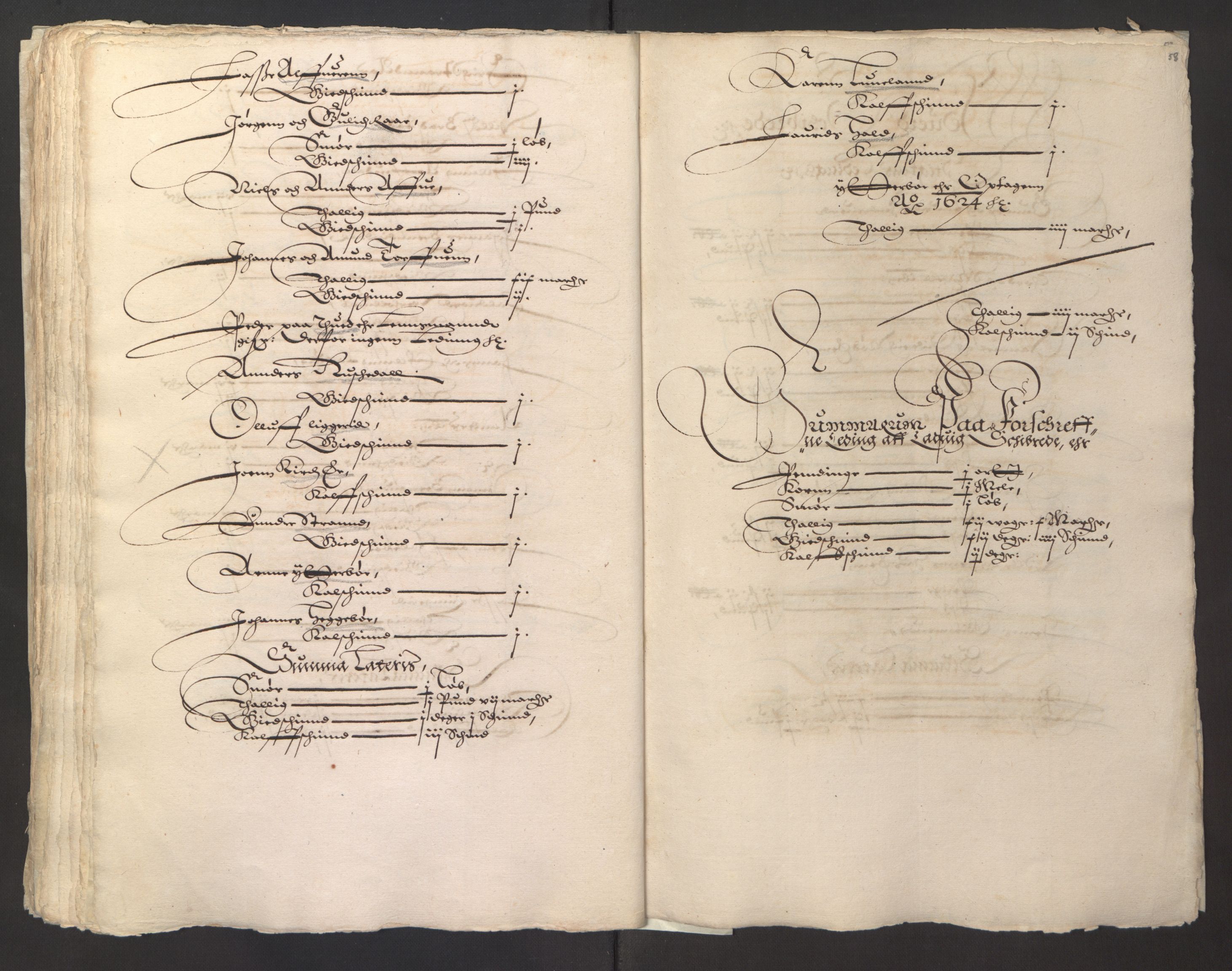 Stattholderembetet 1572-1771, RA/EA-2870/Ek/L0003/0001: Jordebøker til utlikning av garnisonsskatt 1624-1626: / Jordebøker for Bergenhus len, 1624-1625, s. 174