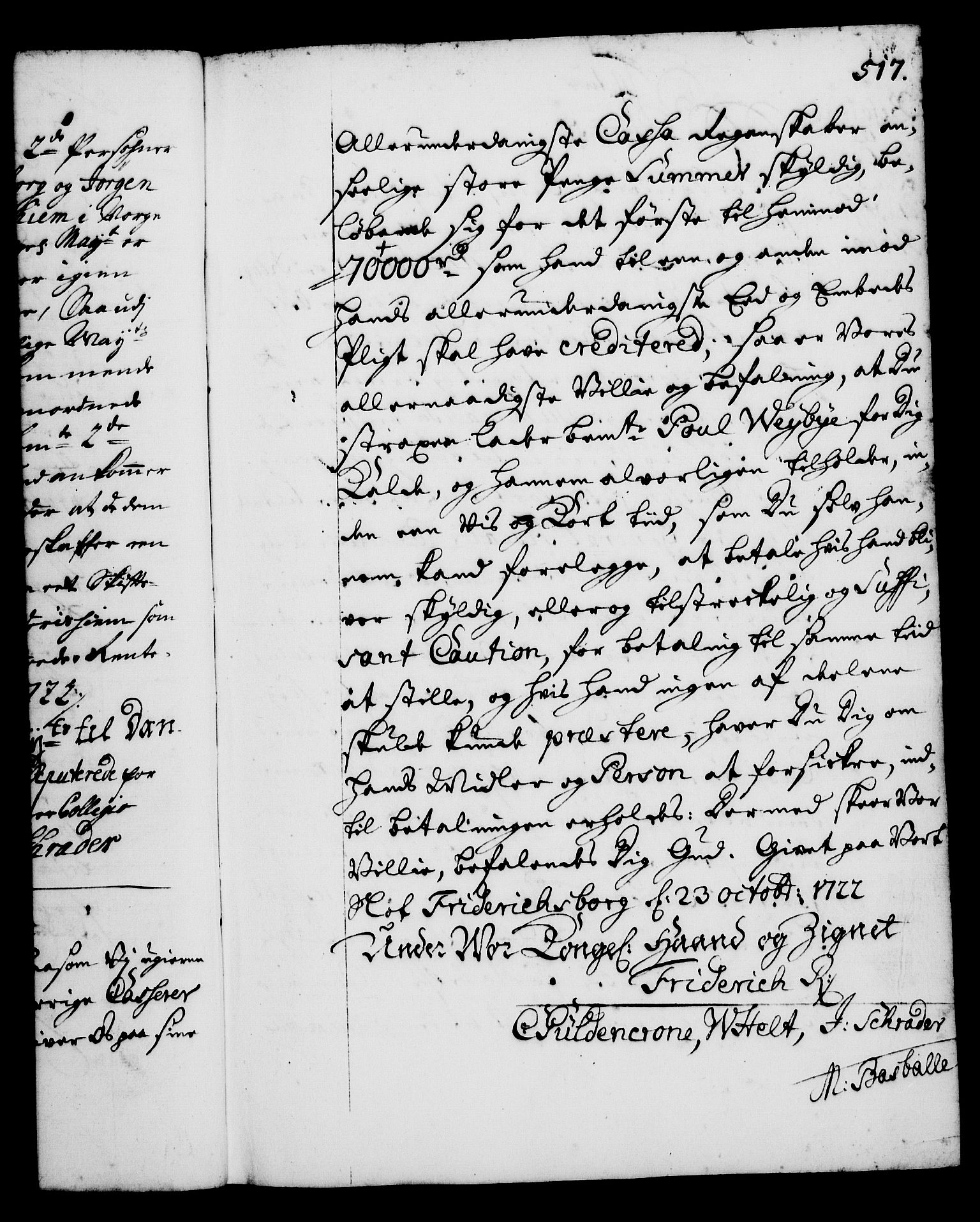 Rentekammeret, Kammerkanselliet, RA/EA-3111/G/Gg/Gga/L0001: Norsk ekspedisjonsprotokoll med register (merket RK 53.1), 1720-1723, s. 517