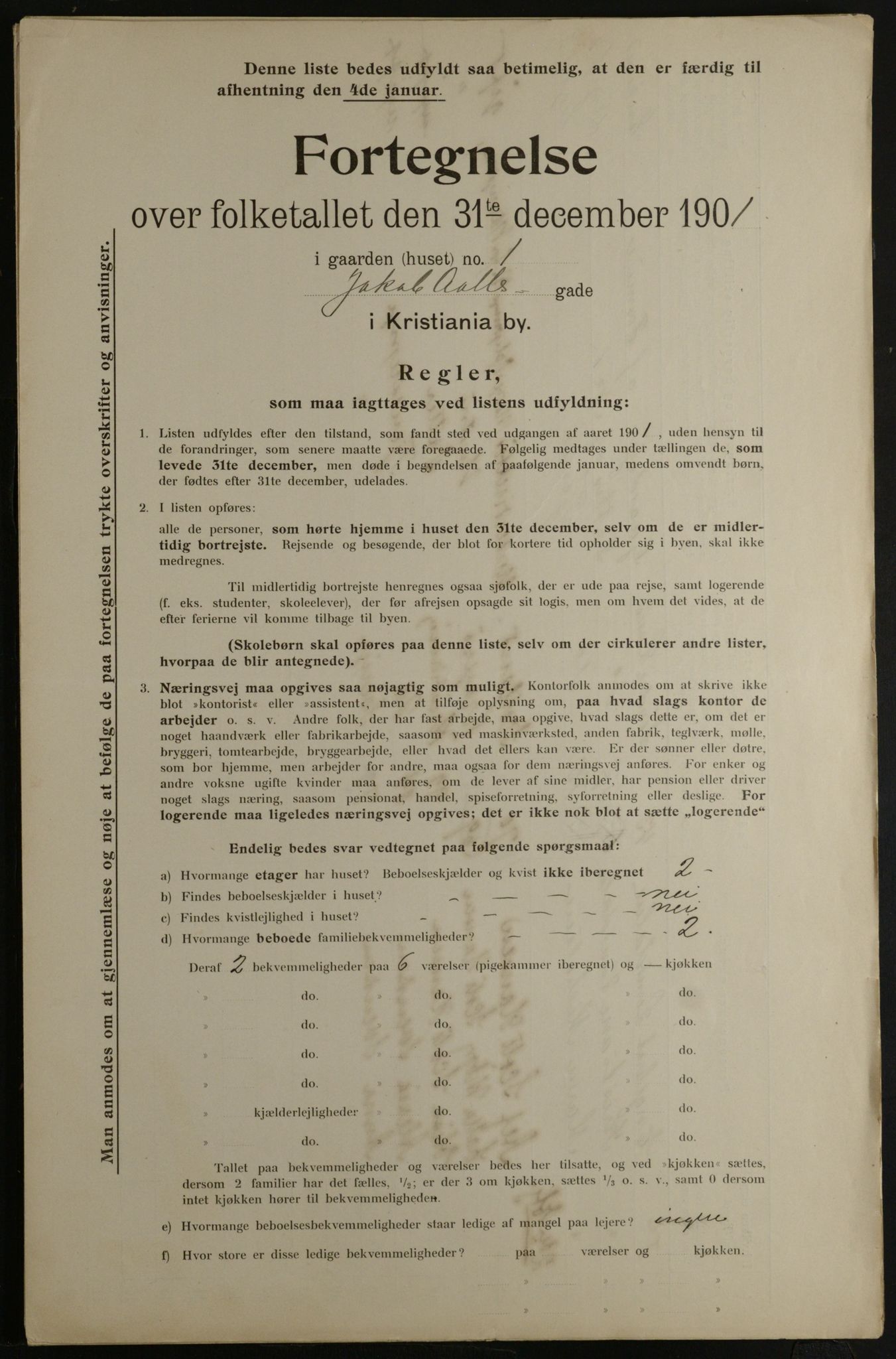 OBA, Kommunal folketelling 31.12.1901 for Kristiania kjøpstad, 1901, s. 7057