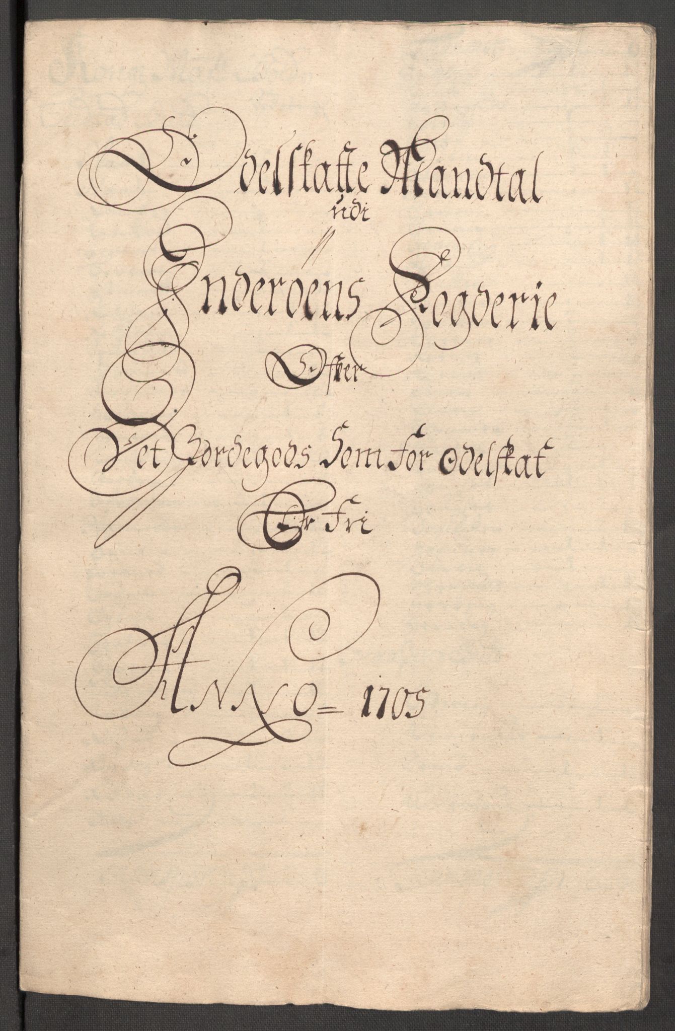 Rentekammeret inntil 1814, Reviderte regnskaper, Fogderegnskap, RA/EA-4092/R63/L4314: Fogderegnskap Inderøy, 1705, s. 190