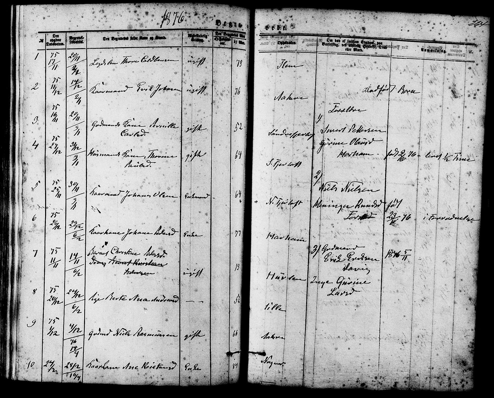 Ministerialprotokoller, klokkerbøker og fødselsregistre - Møre og Romsdal, AV/SAT-A-1454/536/L0500: Ministerialbok nr. 536A09, 1876-1889, s. 264