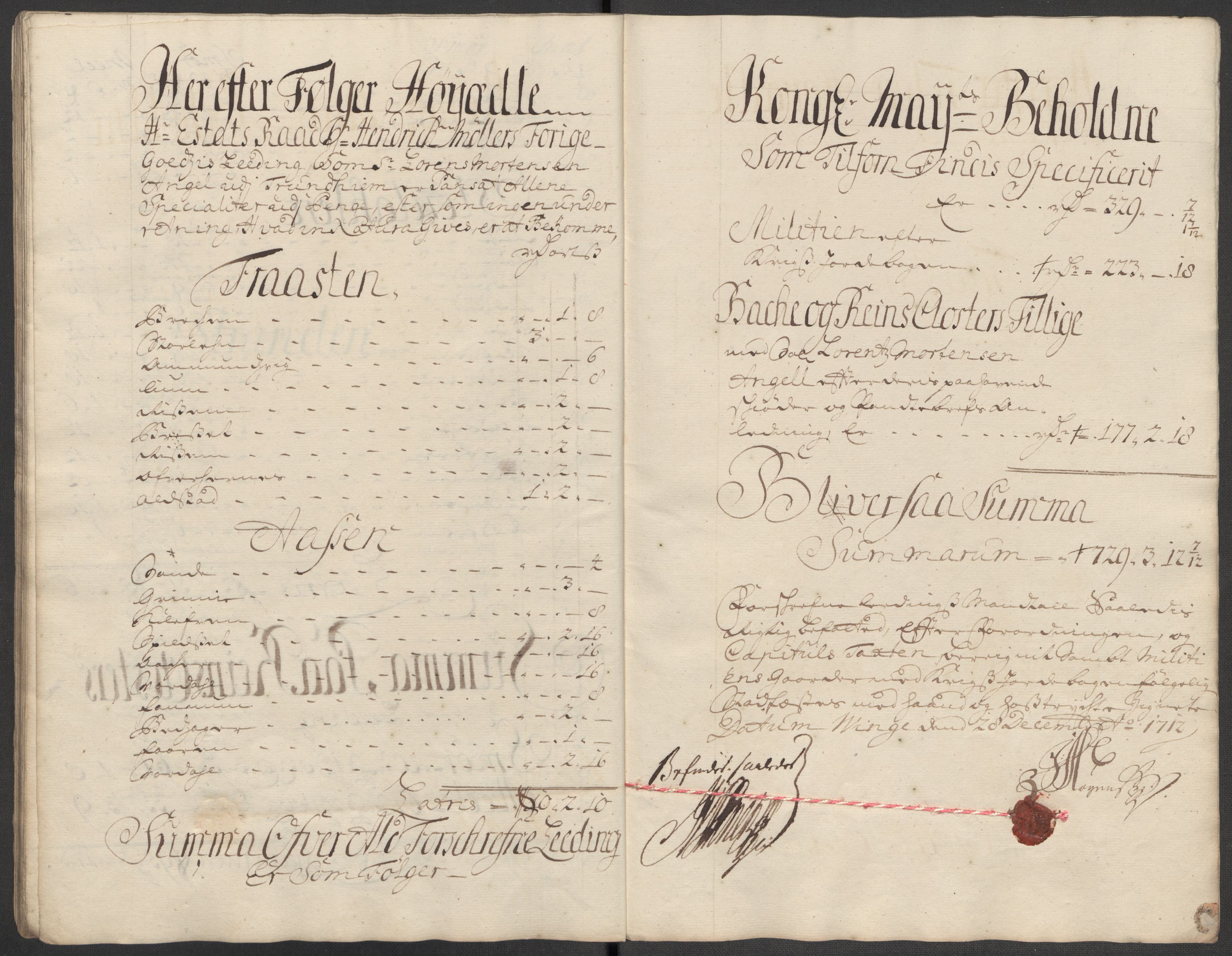 Rentekammeret inntil 1814, Reviderte regnskaper, Fogderegnskap, RA/EA-4092/R62/L4202: Fogderegnskap Stjørdal og Verdal, 1712, s. 205