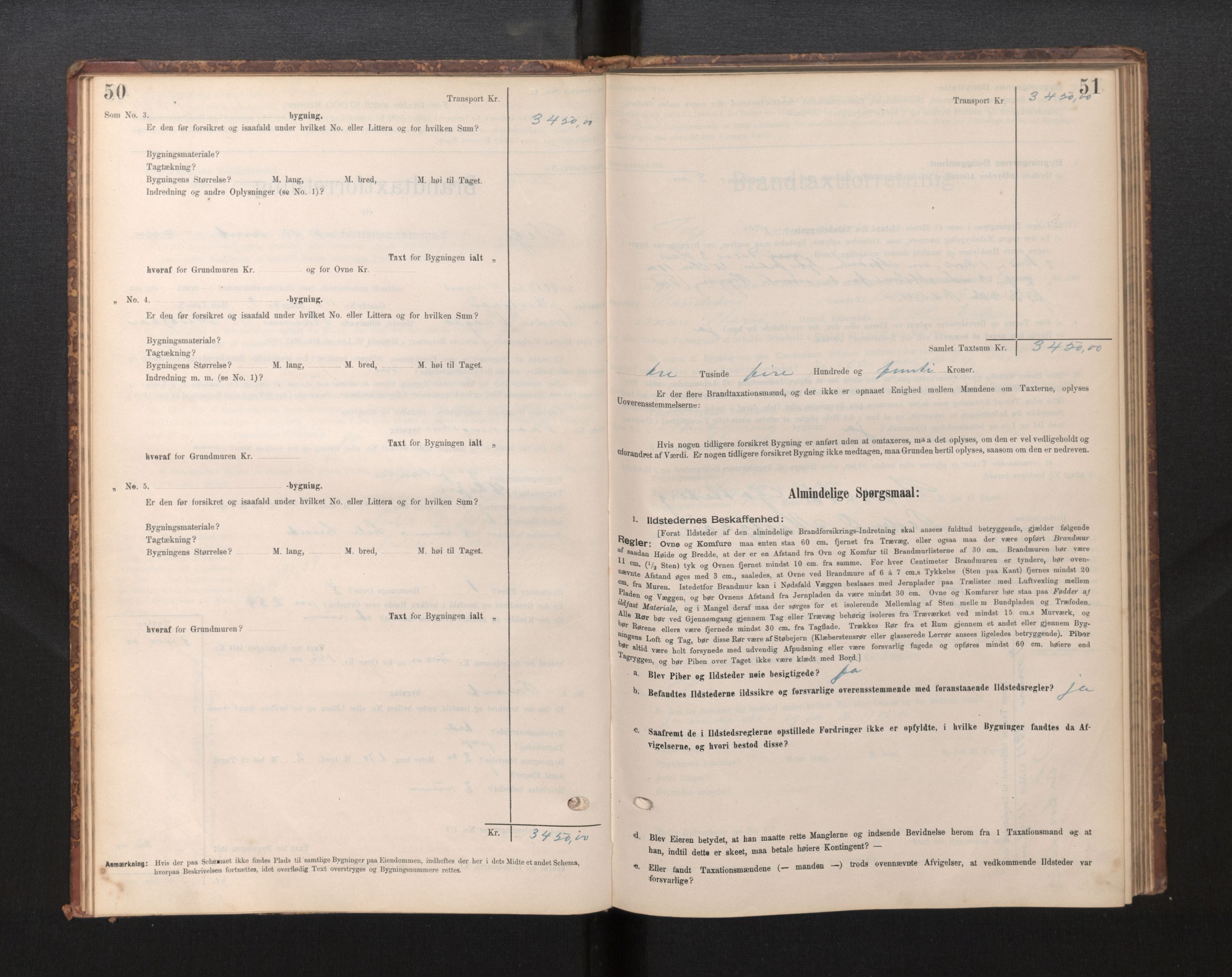 Lensmannen i Selje, SAB/A-29701/0012/L0003: Branntakstprotokoll, skjematakst, 1895-1929, s. 50-51