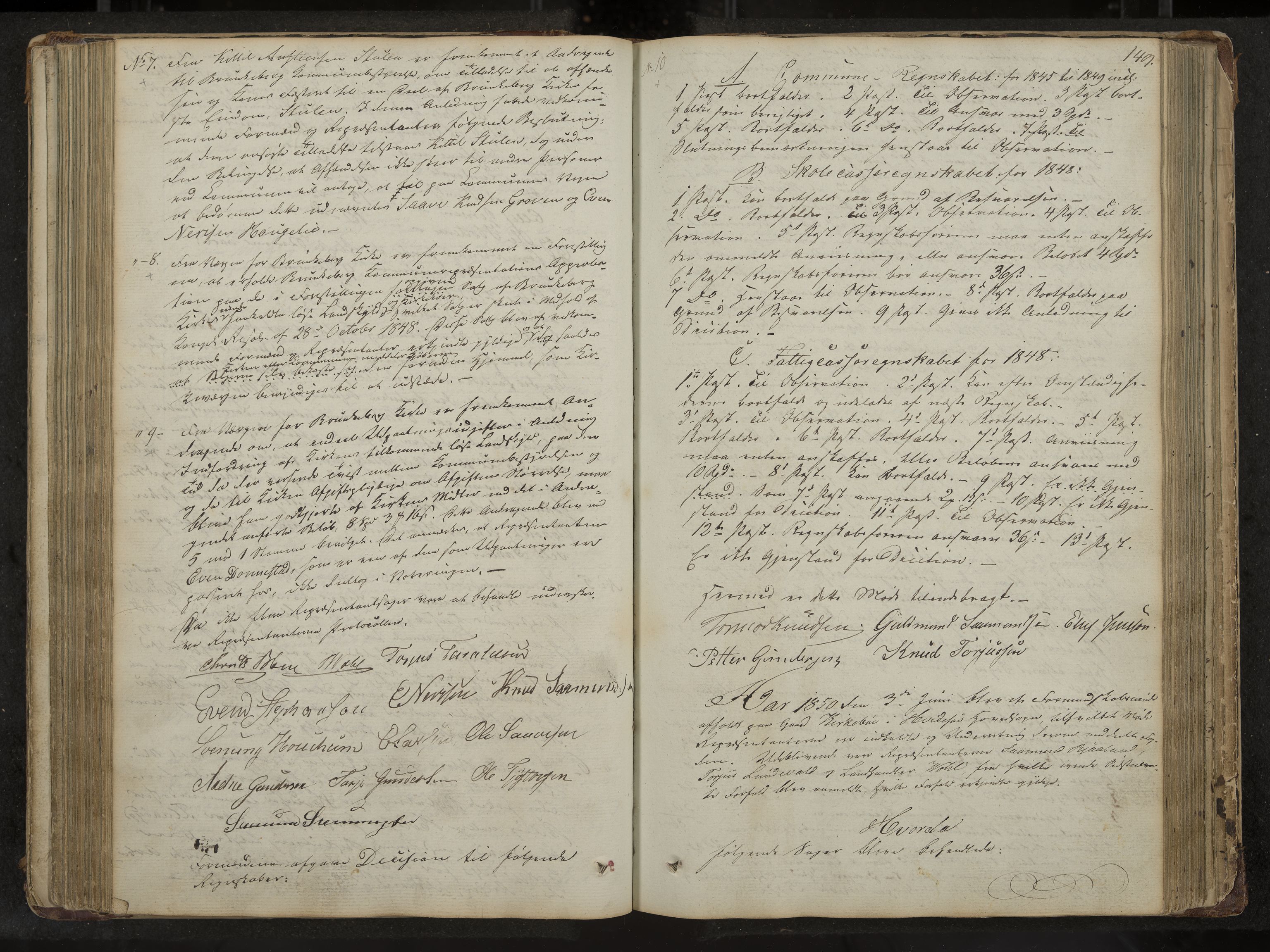 Kviteseid formannskap og sentraladministrasjon, IKAK/0829021/A/Aa/L0001: Møtebok med register, 1837-1866, s. 149