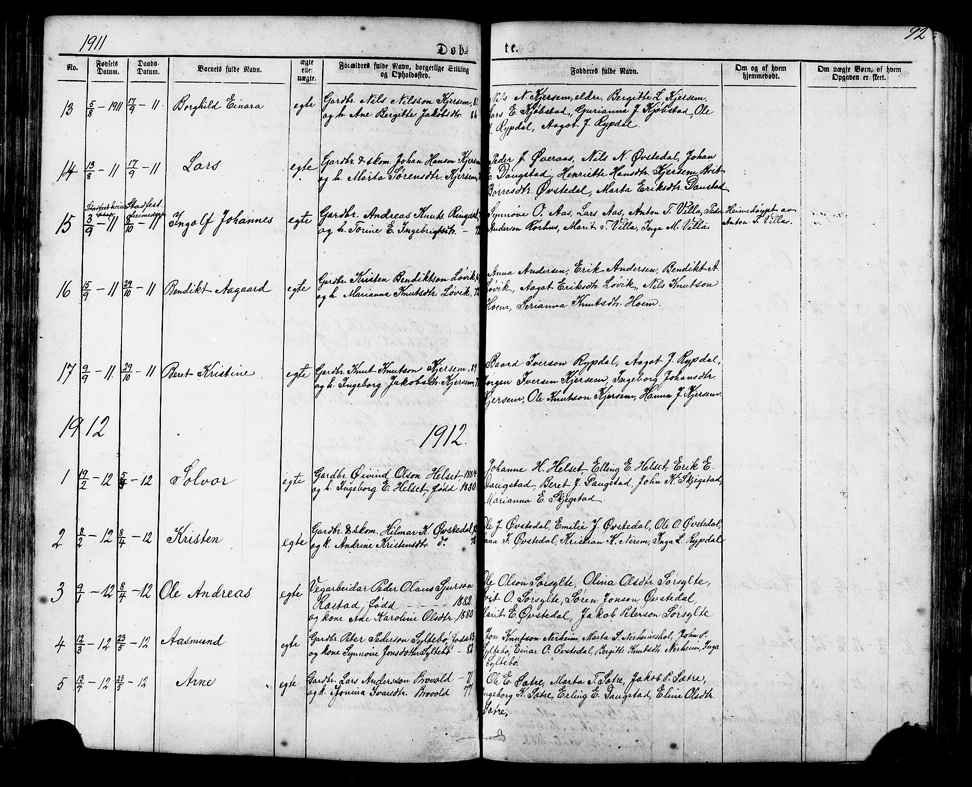 Ministerialprotokoller, klokkerbøker og fødselsregistre - Møre og Romsdal, AV/SAT-A-1454/541/L0547: Klokkerbok nr. 541C02, 1867-1921, s. 92