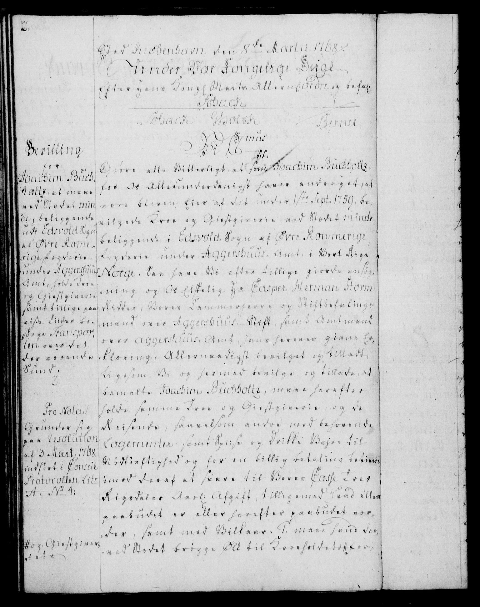 Rentekammeret, Kammerkanselliet, RA/EA-3111/G/Gg/Gga/L0008: Norsk ekspedisjonsprotokoll med register (merket RK 53.8), 1768-1771, s. 2