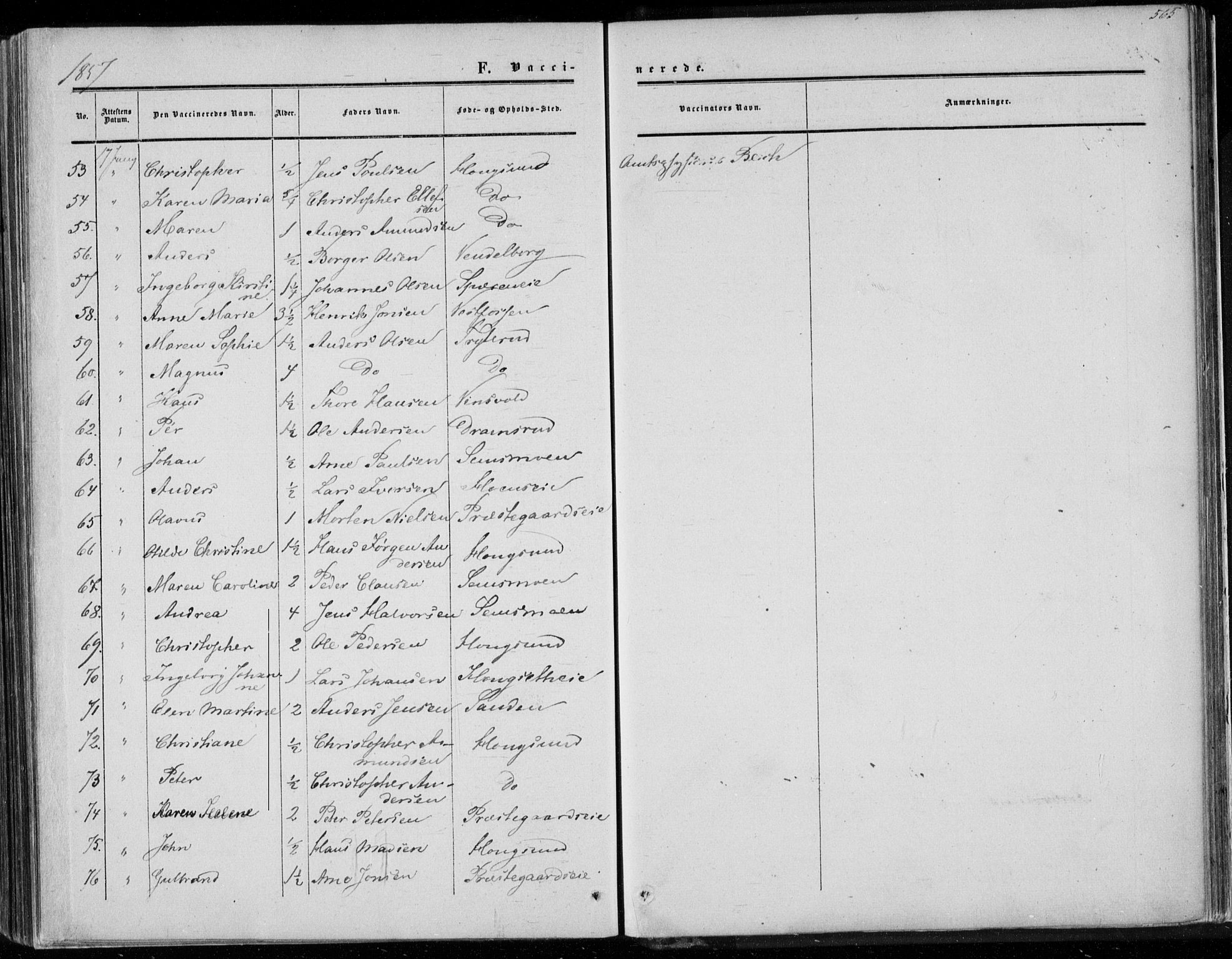 Eiker kirkebøker, AV/SAKO-A-4/F/Fa/L0015b: Ministerialbok nr. I 15B, 1854-1860, s. 565