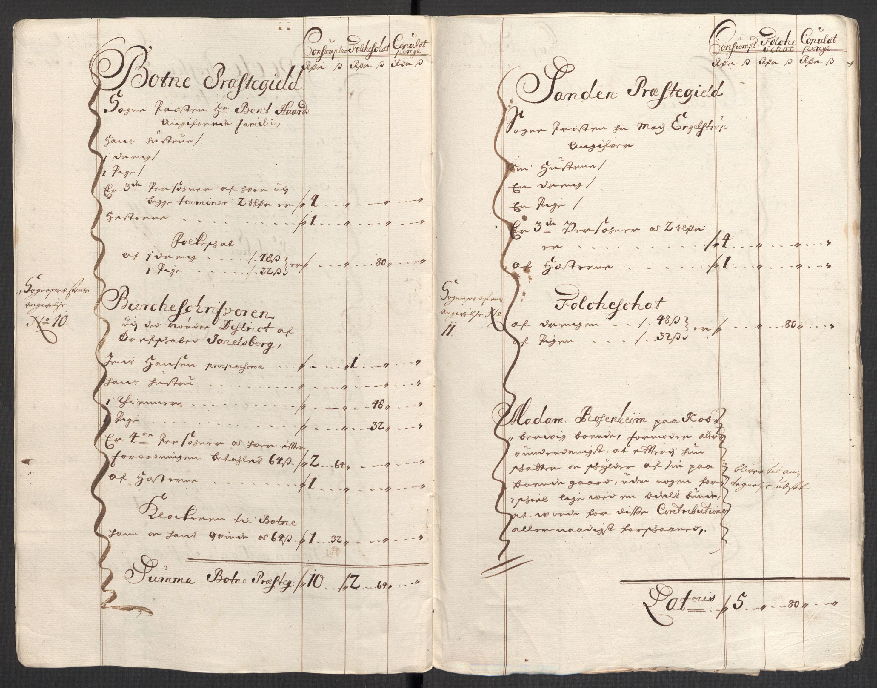 Rentekammeret inntil 1814, Reviderte regnskaper, Fogderegnskap, AV/RA-EA-4092/R32/L1868: Fogderegnskap Jarlsberg grevskap, 1697-1699, s. 251