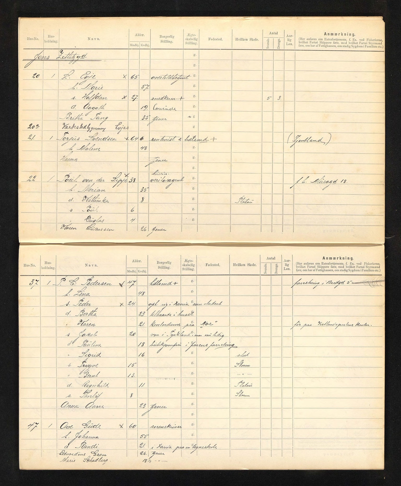 BYST, Ligningsmanntall for Stavanger 1902 - Jelsegaden - Kalhammeren, 1902