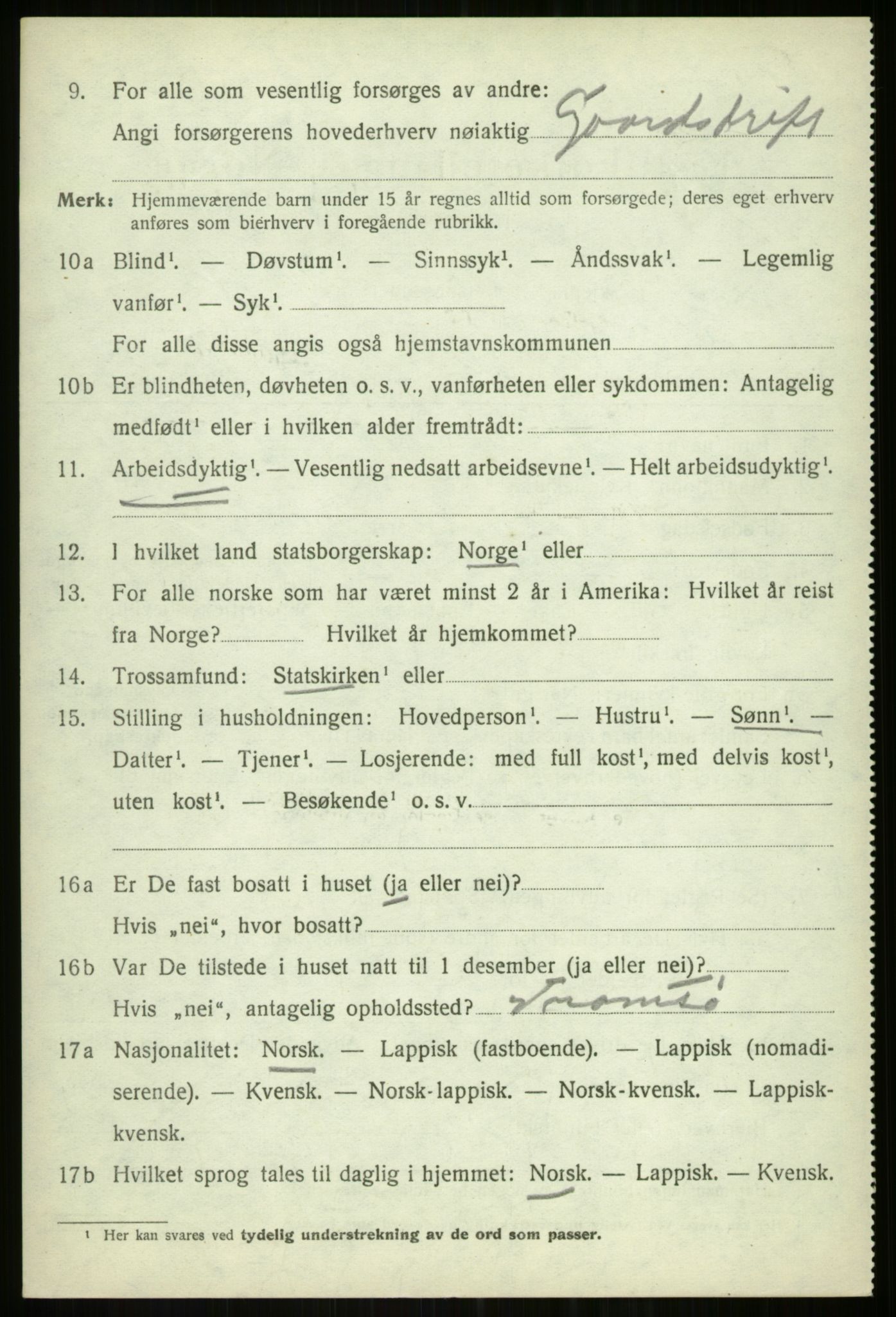 SATØ, Folketelling 1920 for 1933 Balsfjord herred, 1920, s. 7470