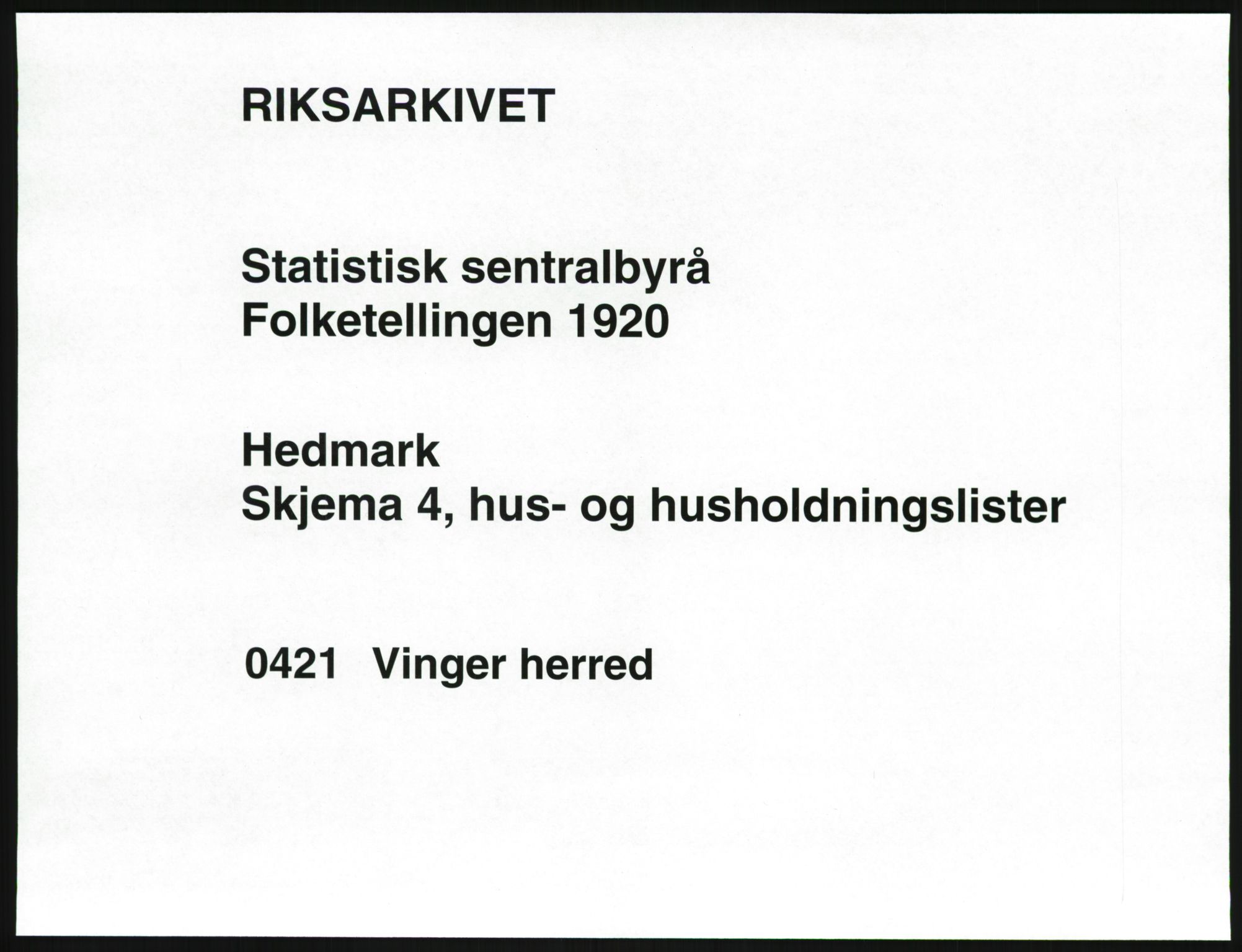 SAH, Folketelling 1920 for 0421 Vinger herred, 1920, s. 64