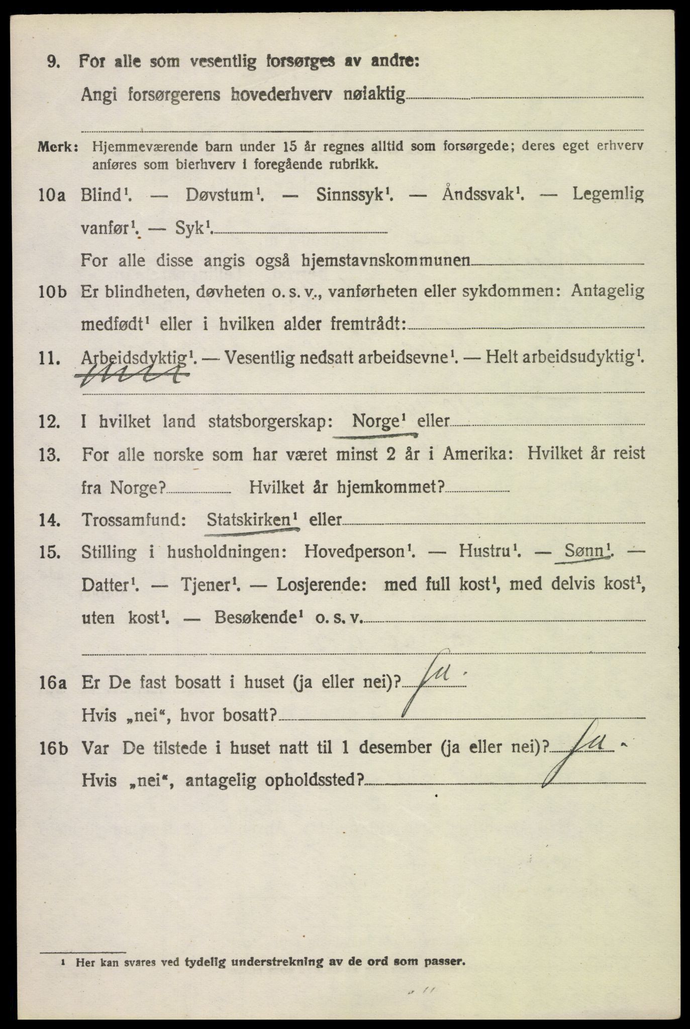 SAH, Folketelling 1920 for 0518 Nord-Fron herred, 1920, s. 5867