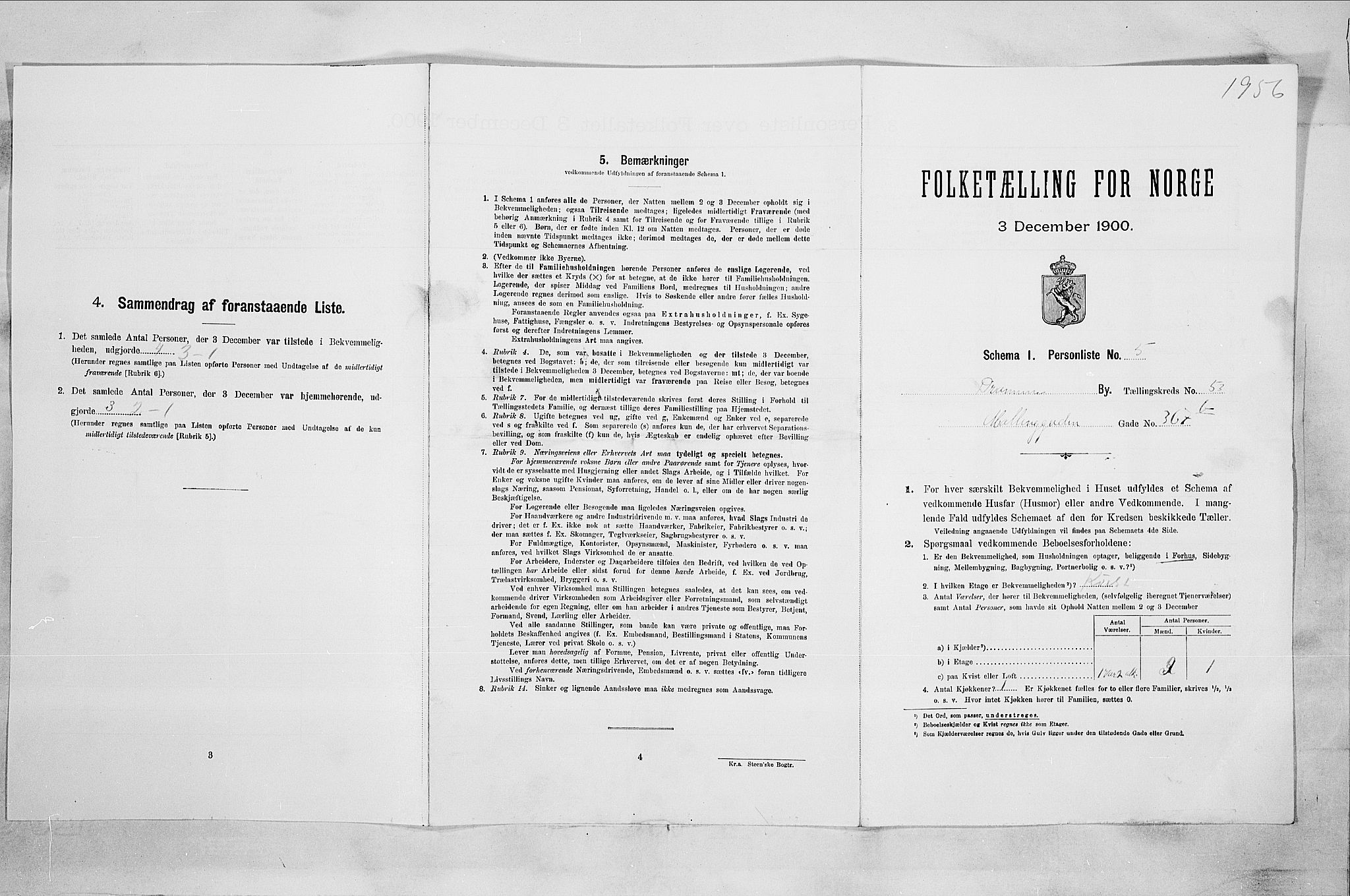 RA, Folketelling 1900 for 0602 Drammen kjøpstad, 1900, s. 9186