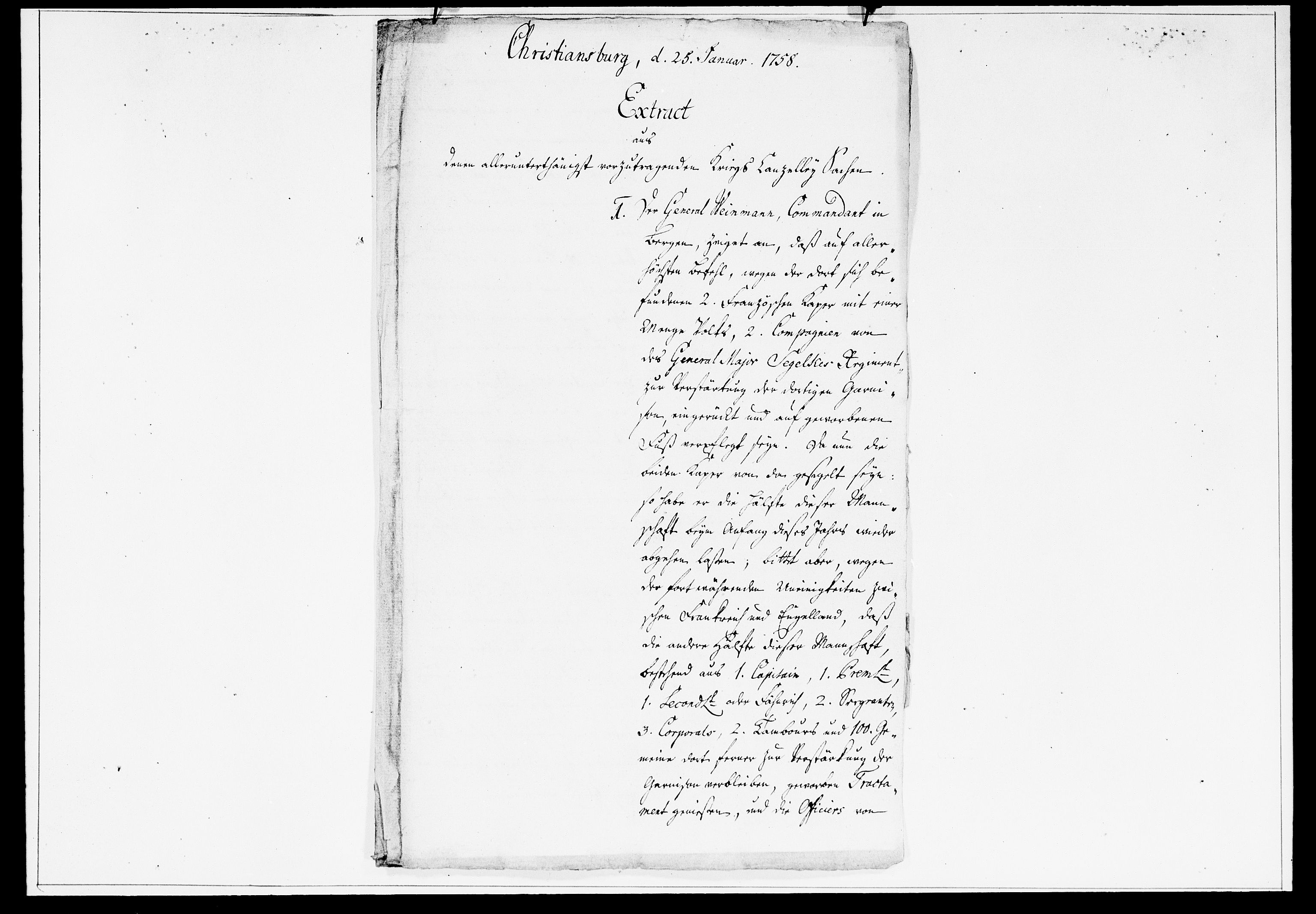 Krigskollegiet, Krigskancelliet, DRA/A-0006/-/1297-1314: Refererede sager, 1758, s. 41