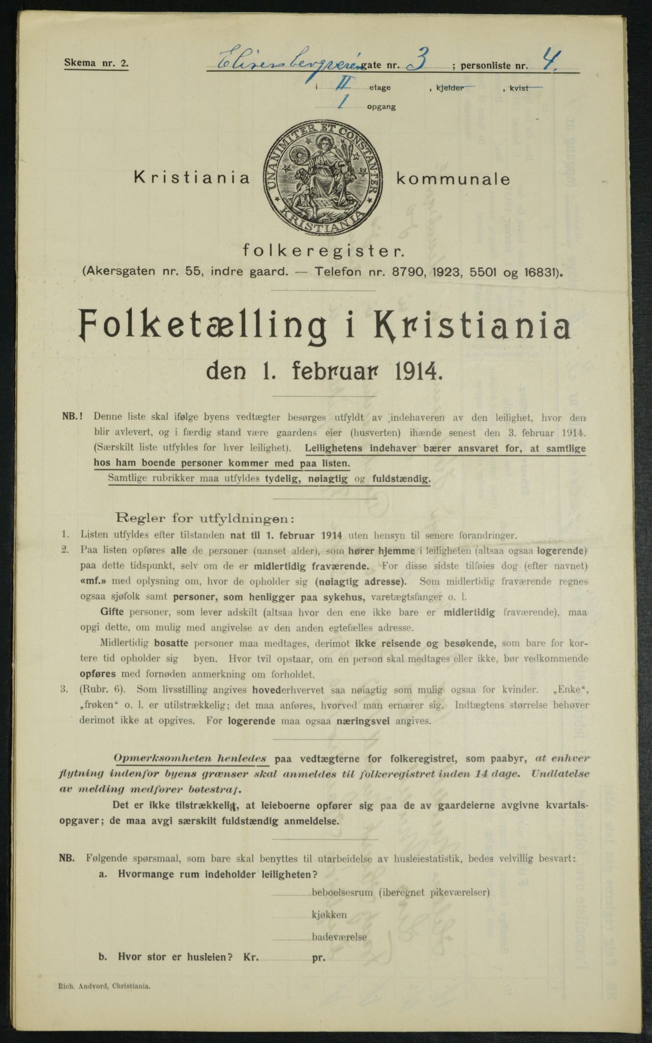 OBA, Kommunal folketelling 1.2.1914 for Kristiania, 1914, s. 20591