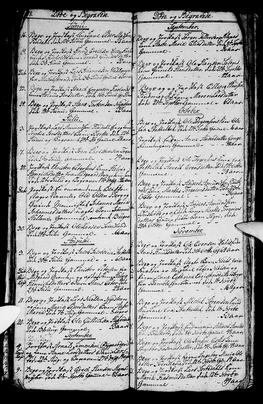 Bamble kirkebøker, AV/SAKO-A-253/G/Ga/L0004: Klokkerbok nr. I 4, 1808-1814