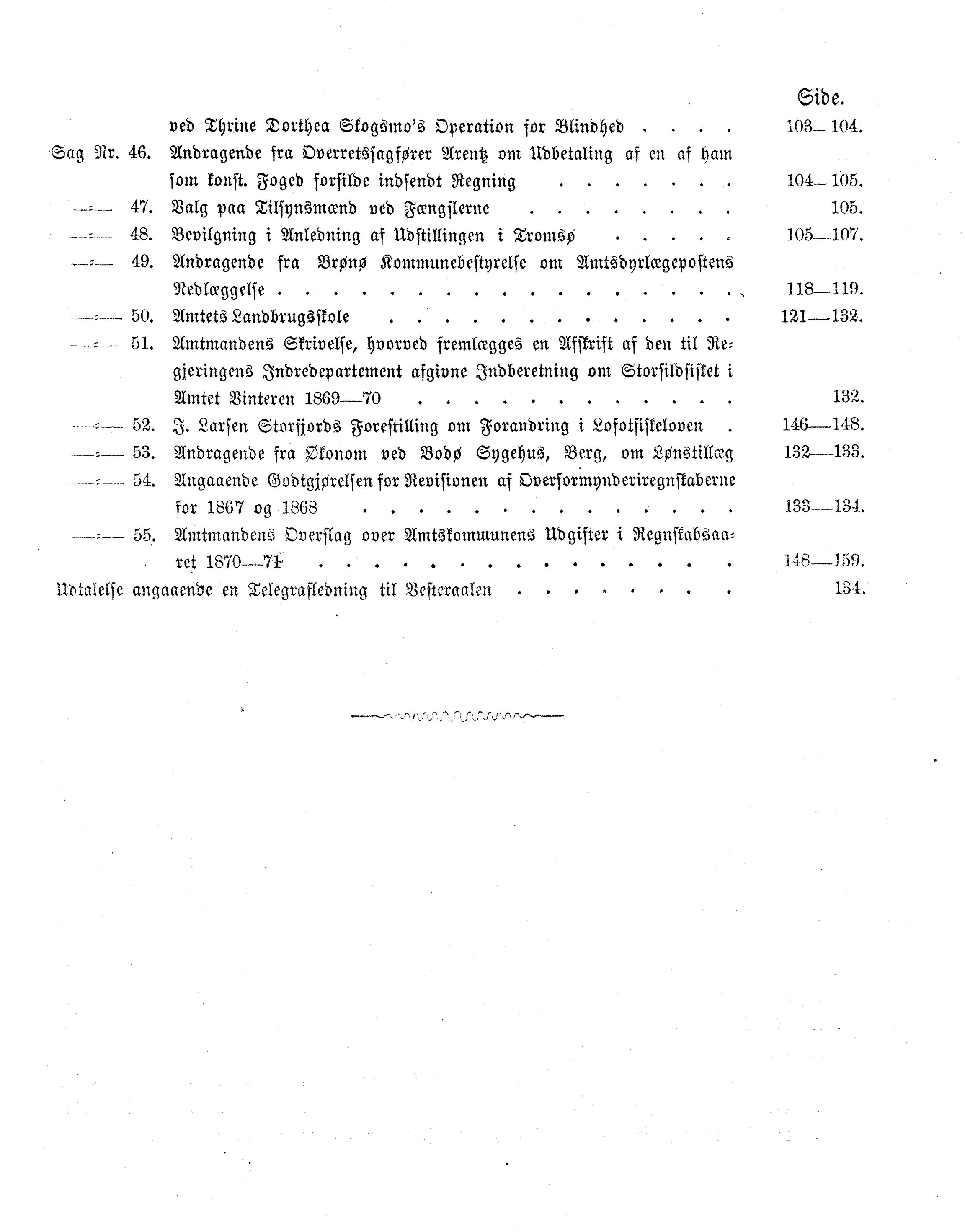 Nordland Fylkeskommune. Fylkestinget, AIN/NFK-17/176/A/Ac/L0006: Fylkestingsforhandlinger 1870, 1870