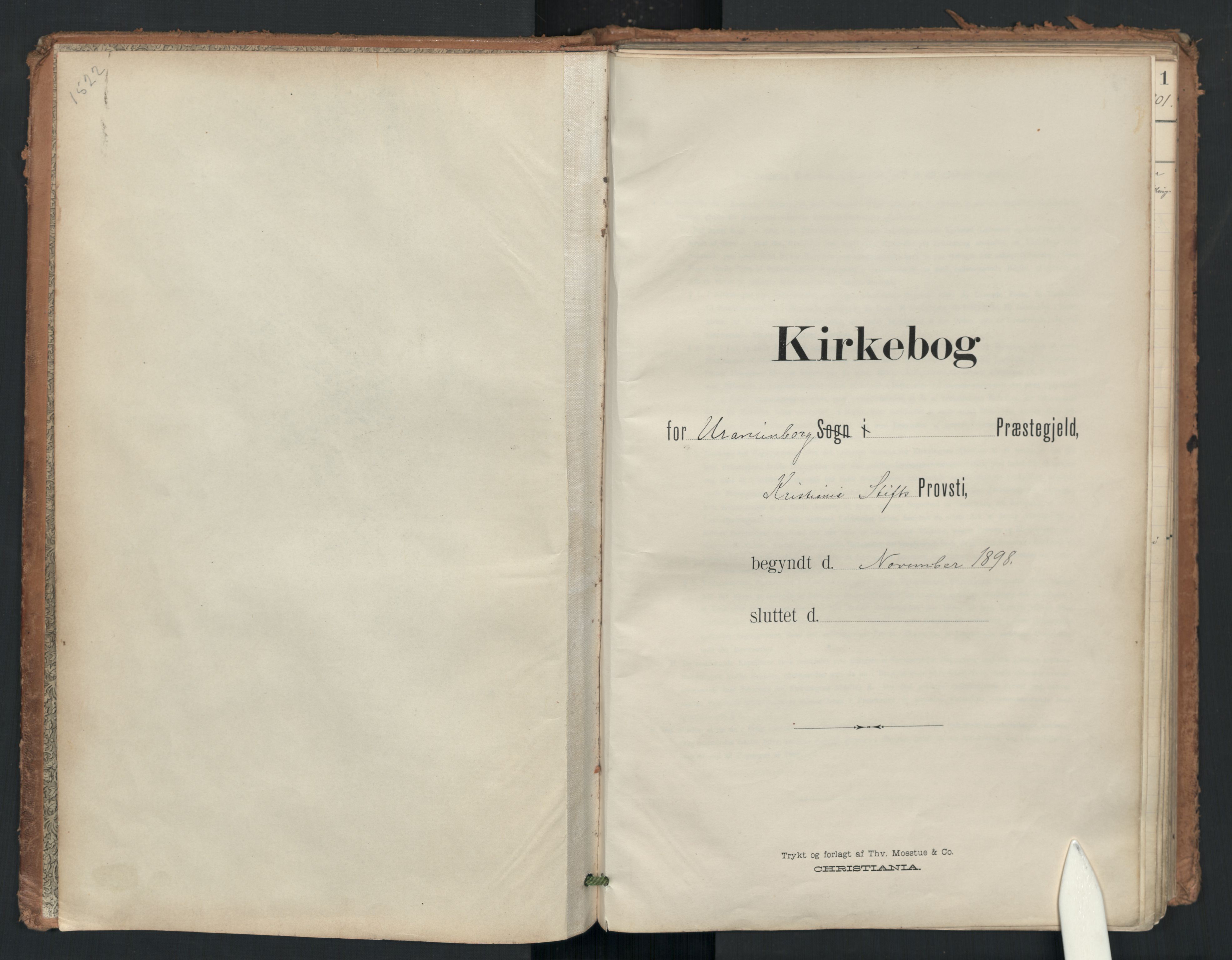 Uranienborg prestekontor Kirkebøker, SAO/A-10877/F/Fa/L0008: Ministerialbok nr. 8, 1898-1936