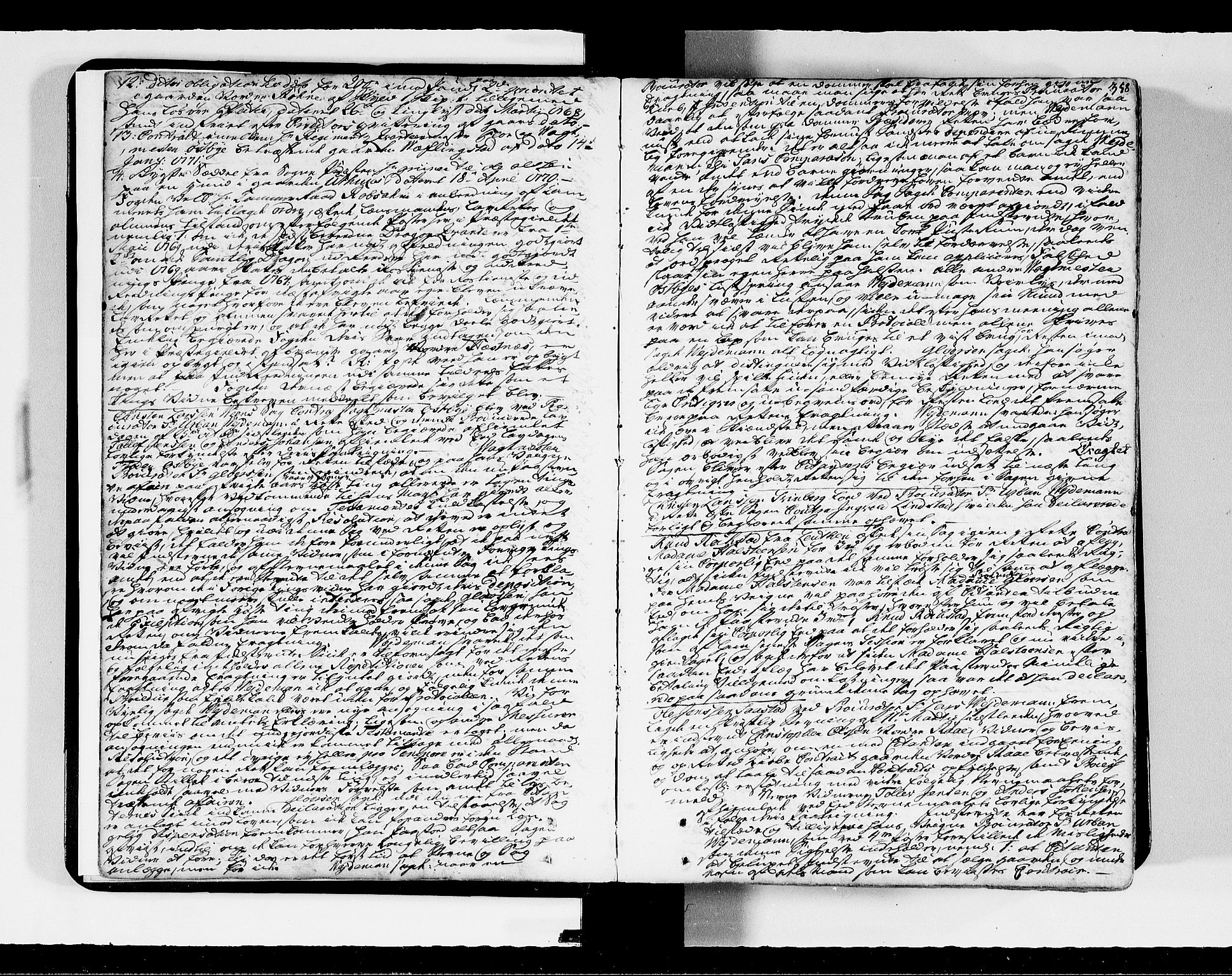 Hedemarken sorenskriveri, SAH/TING-034/G/Gb/L0051B: Tingbok, 1771-1772, s. 357b-358a
