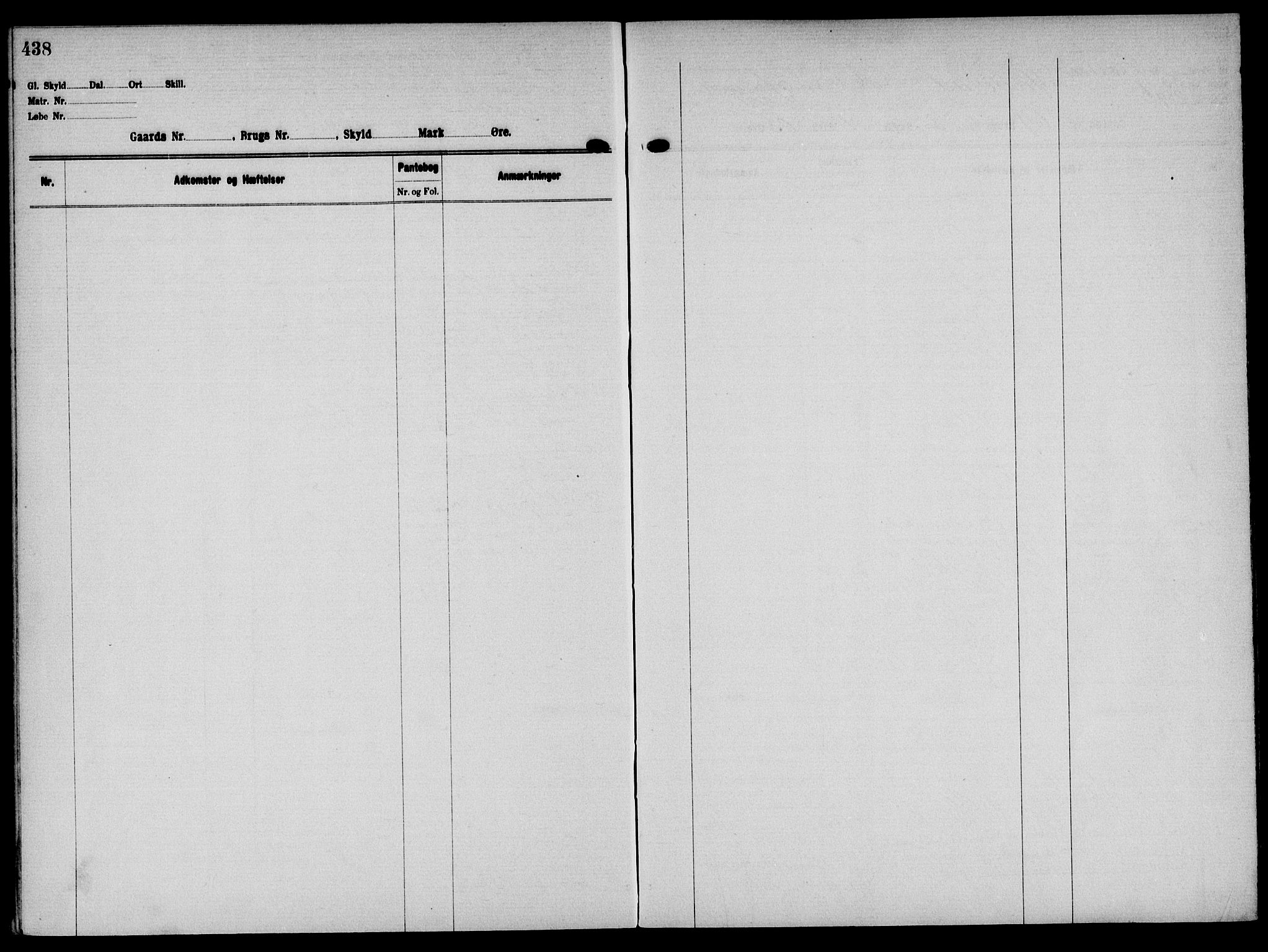 Solør tingrett, AV/SAH-TING-008/H/Ha/Hak/L0005: Panteregister nr. V, 1900-1935, s. 438