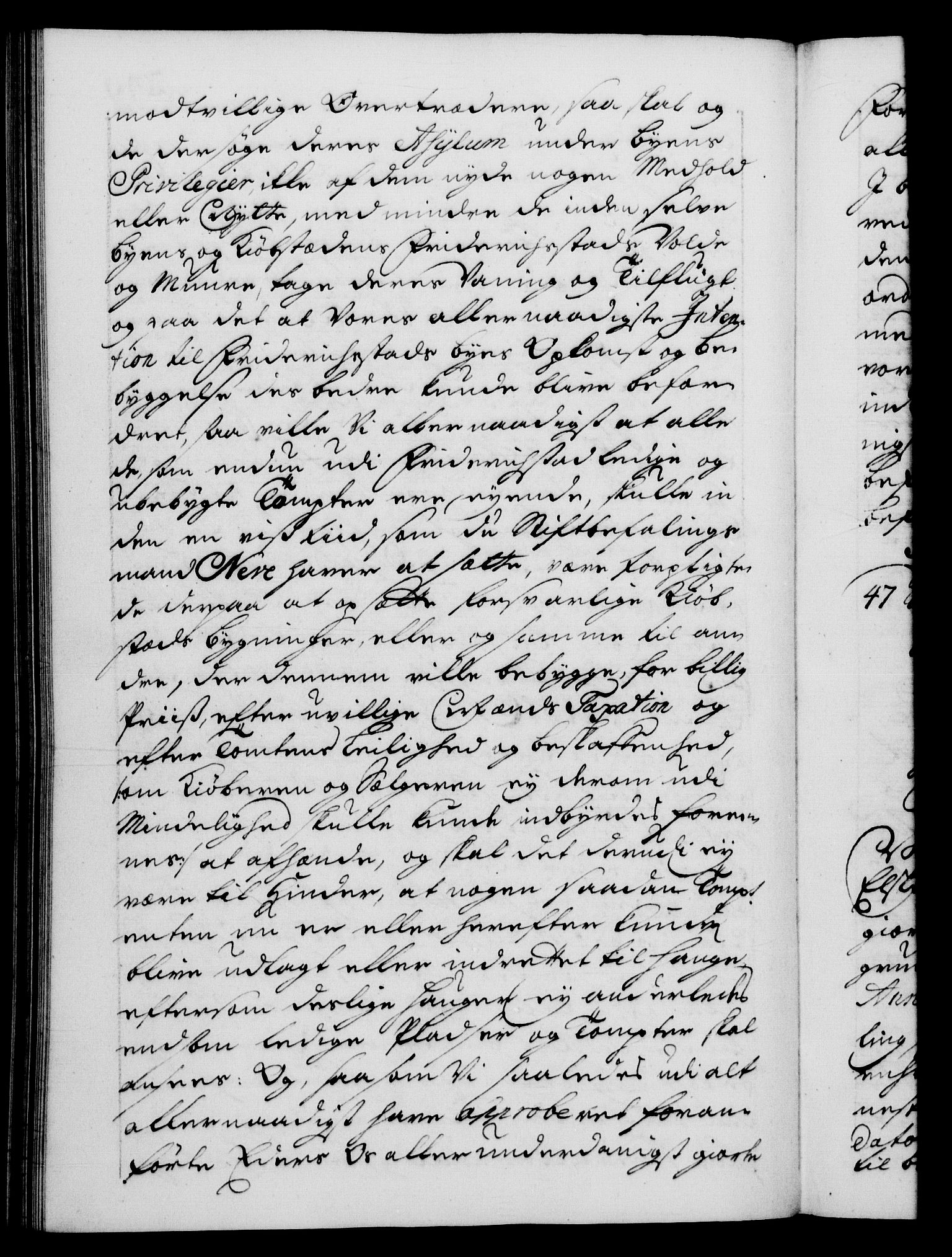 Danske Kanselli 1572-1799, AV/RA-EA-3023/F/Fc/Fca/Fcab/L0028: Norske tegnelser, 1738-1740, s. 249b