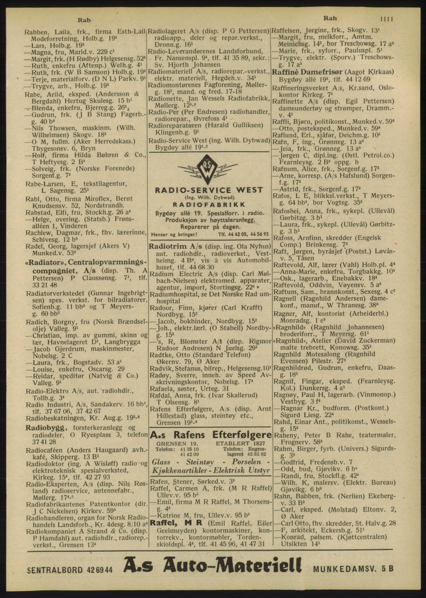 Kristiania/Oslo adressebok, PUBL/-, 1947, s. 1111