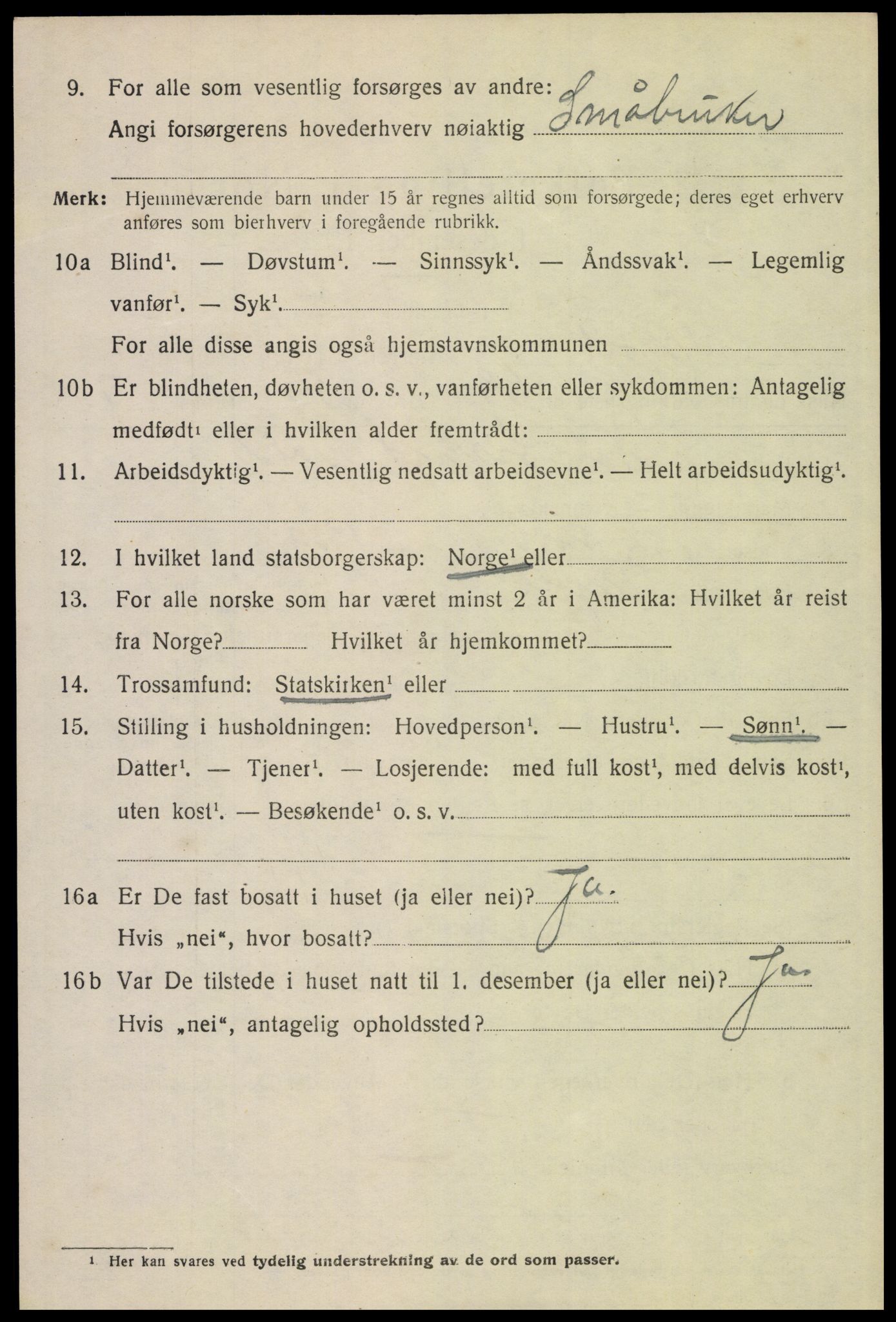 SAH, Folketelling 1920 for 0428 Trysil herred, 1920, s. 9764