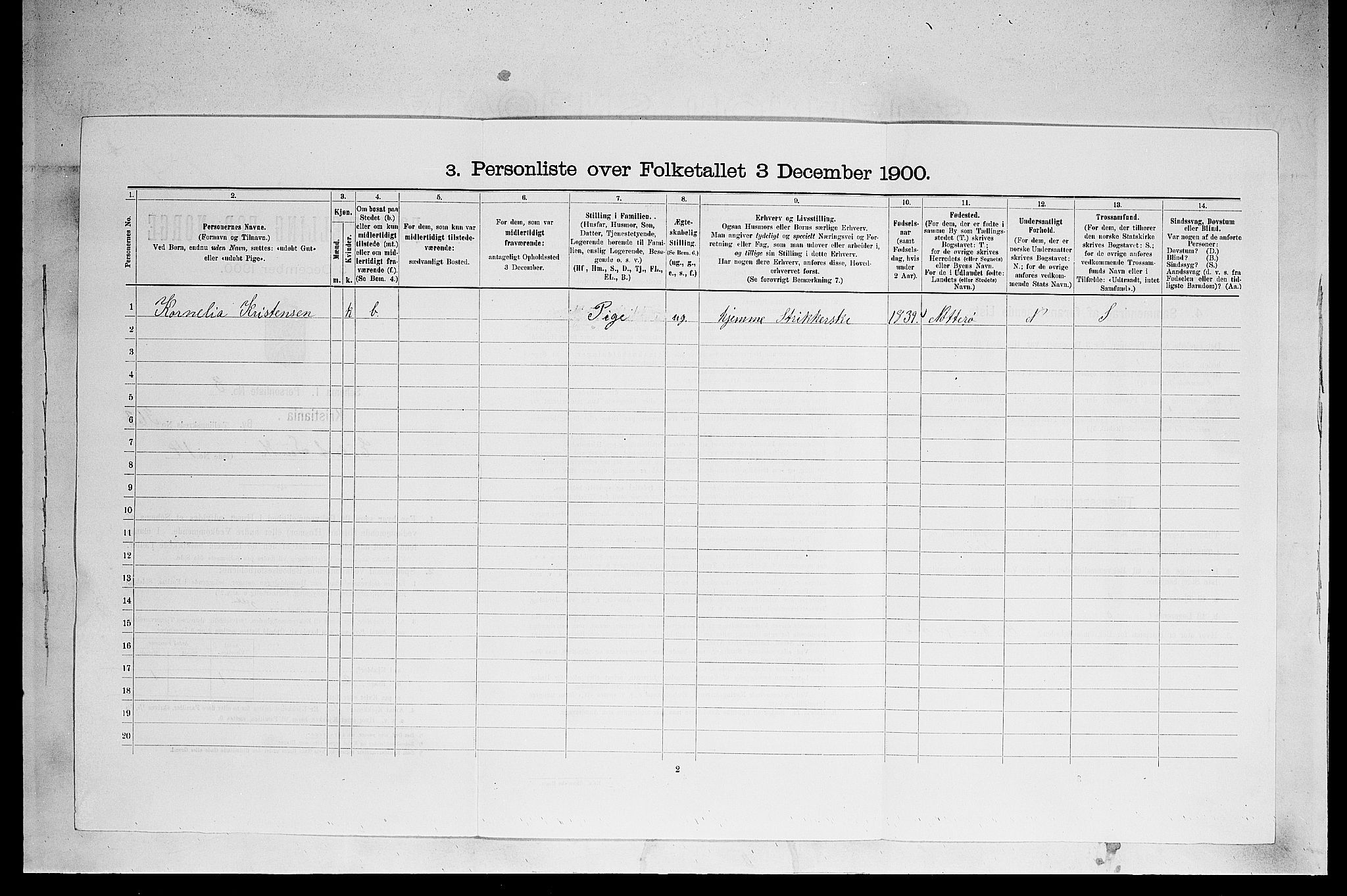 SAO, Folketelling 1900 for 0301 Kristiania kjøpstad, 1900, s. 18285
