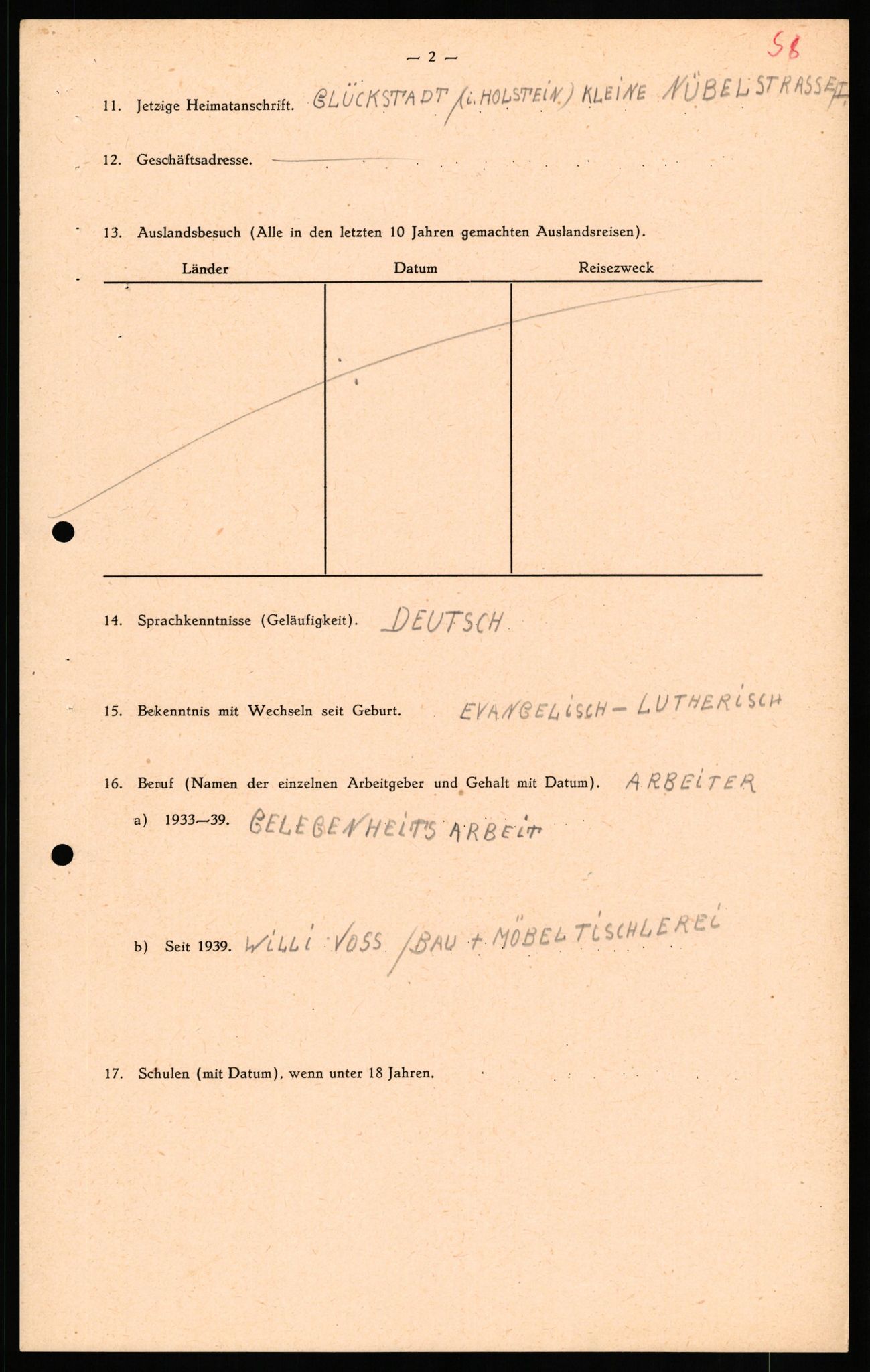 Forsvaret, Forsvarets overkommando II, AV/RA-RAFA-3915/D/Db/L0030: CI Questionaires. Tyske okkupasjonsstyrker i Norge. Tyskere., 1945-1946, s. 374