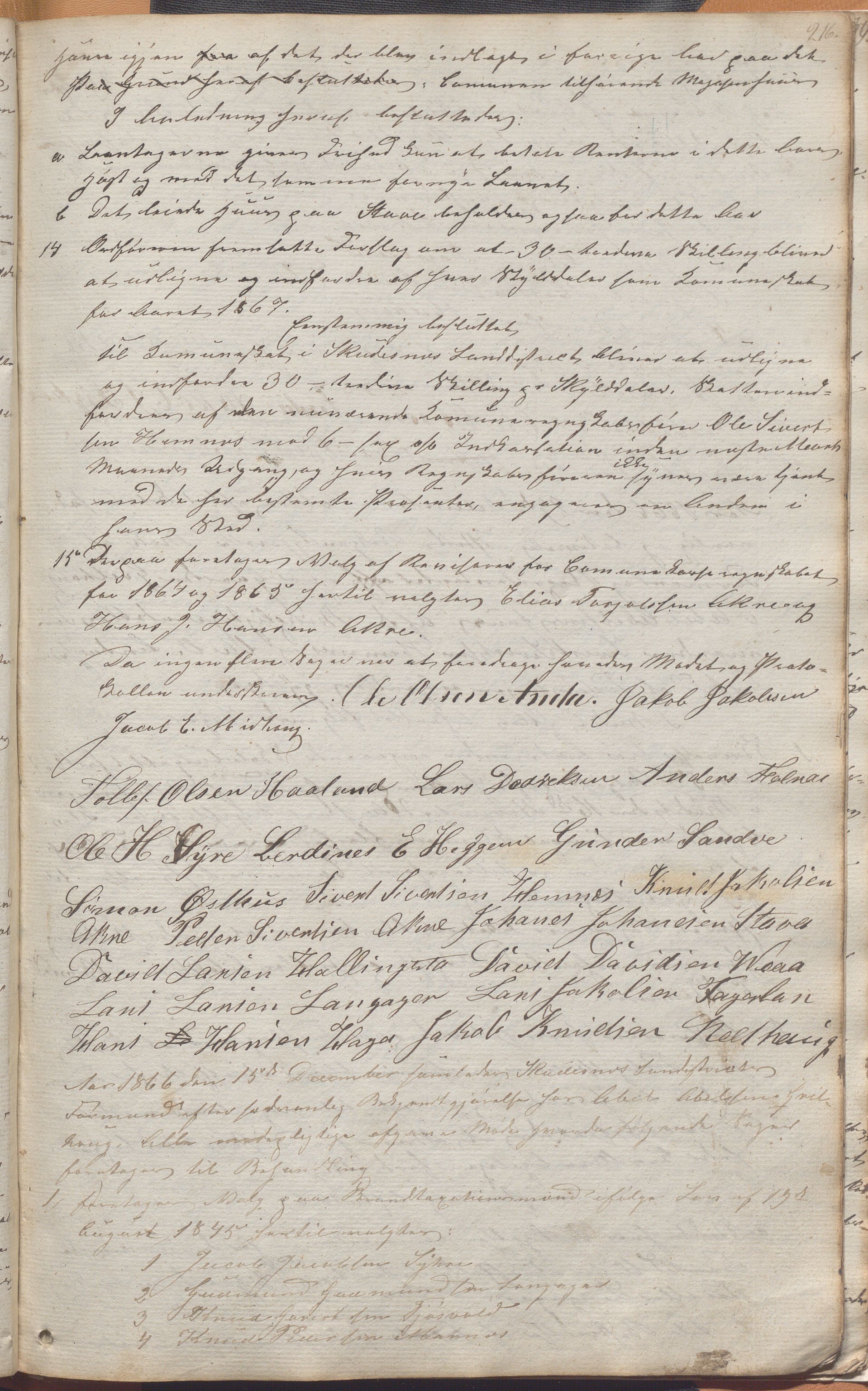 Skudenes kommune - Formannskapet, IKAR/A-294/Aa/L0001: Møtebok, 1837-1868, s. 216a