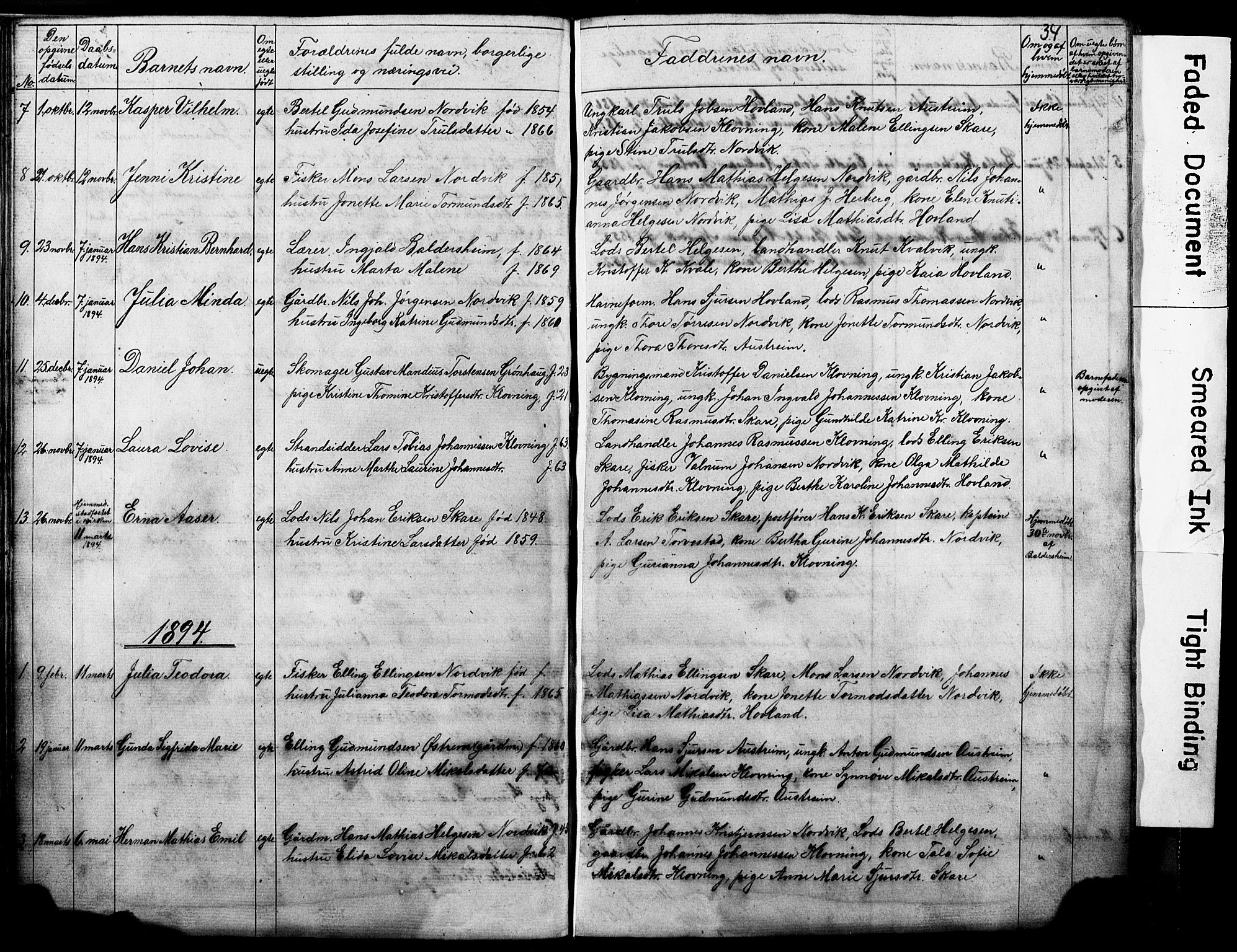 Torvastad sokneprestkontor, AV/SAST-A -101857/H/Ha/Hab/L0005: Klokkerbok nr. B 5, 1857-1908, s. 34