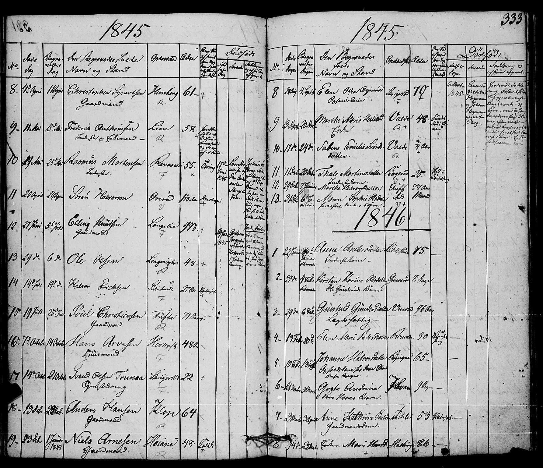 Ramnes kirkebøker, SAKO/A-314/F/Fa/L0005: Ministerialbok nr. I 5, 1841-1861, s. 332-333