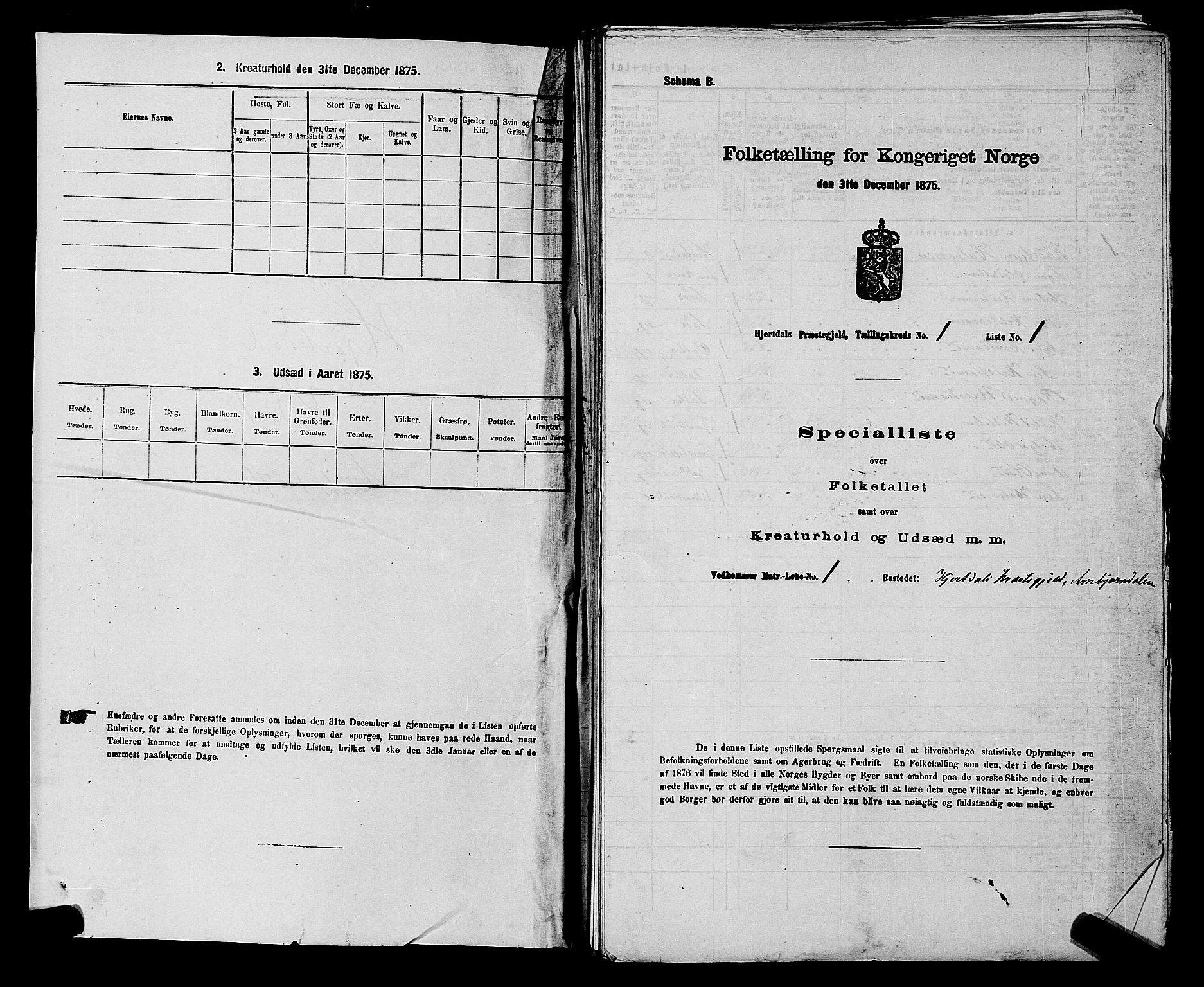 SAKO, Folketelling 1875 for 0827P Hjartdal prestegjeld, 1875, s. 39