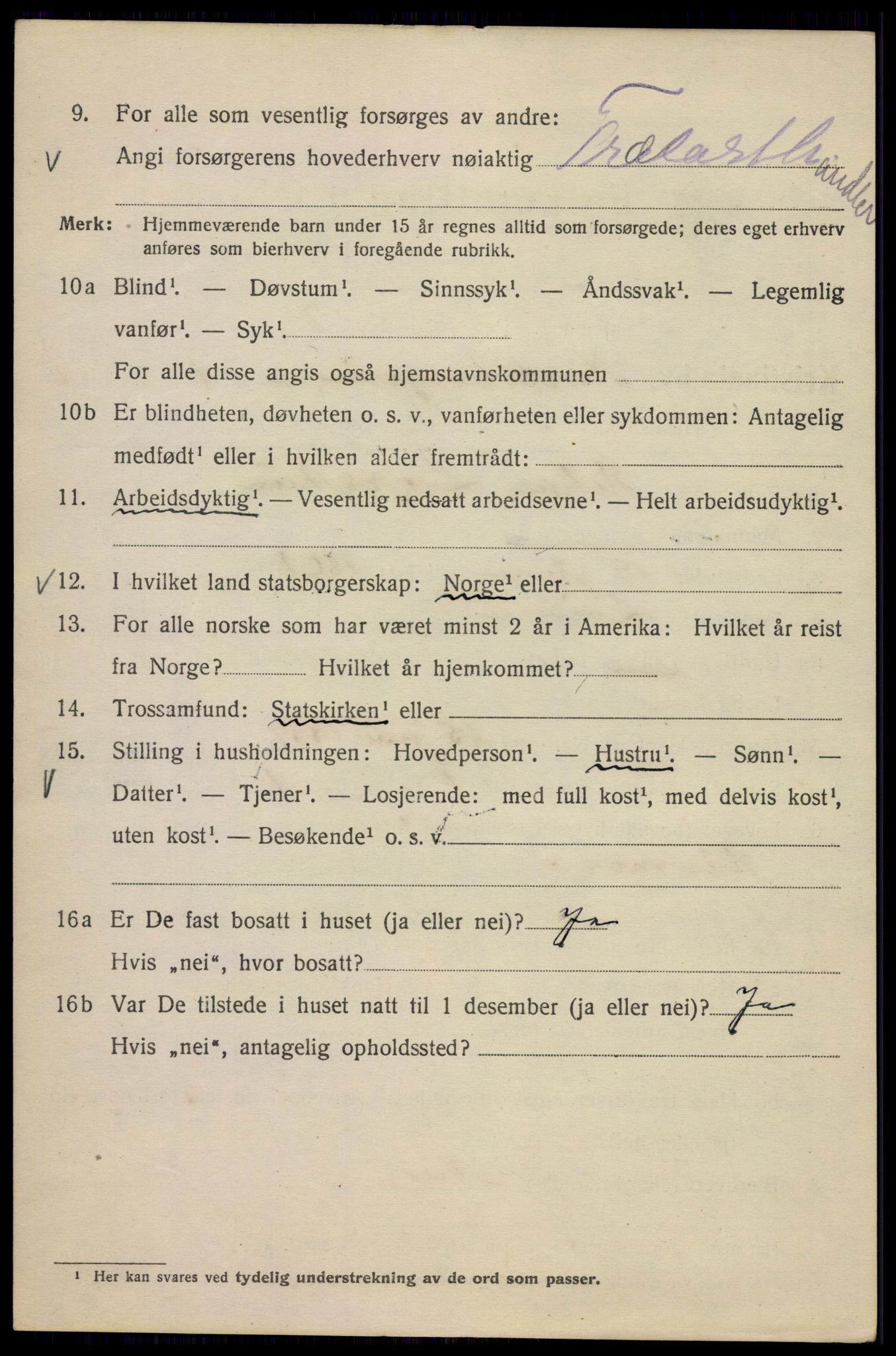 SAO, Folketelling 1920 for 0301 Kristiania kjøpstad, 1920, s. 329992