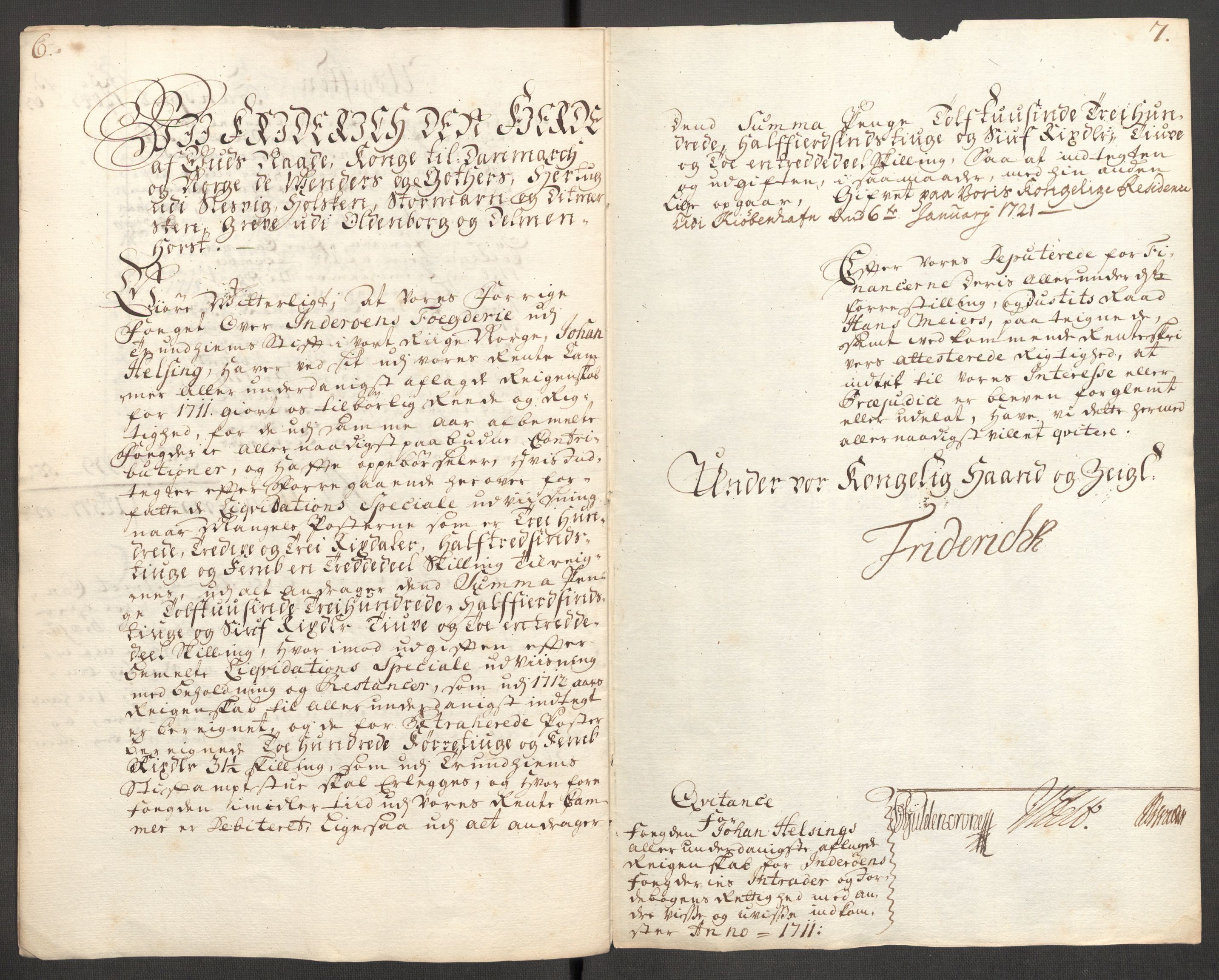 Rentekammeret inntil 1814, Reviderte regnskaper, Fogderegnskap, AV/RA-EA-4092/R63/L4319: Fogderegnskap Inderøy, 1711, s. 21