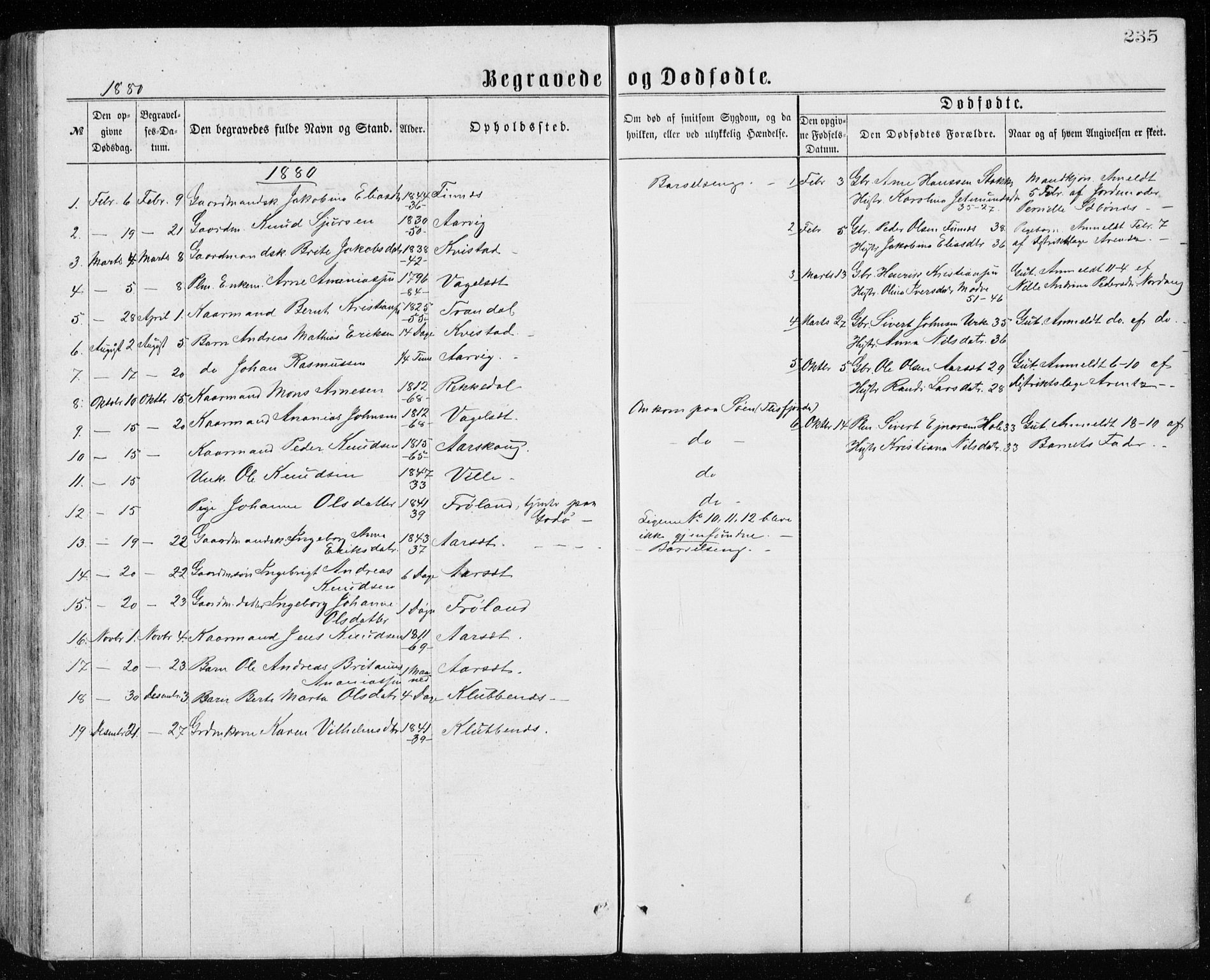 Ministerialprotokoller, klokkerbøker og fødselsregistre - Møre og Romsdal, AV/SAT-A-1454/515/L0214: Klokkerbok nr. 515C01, 1865-1883, s. 235