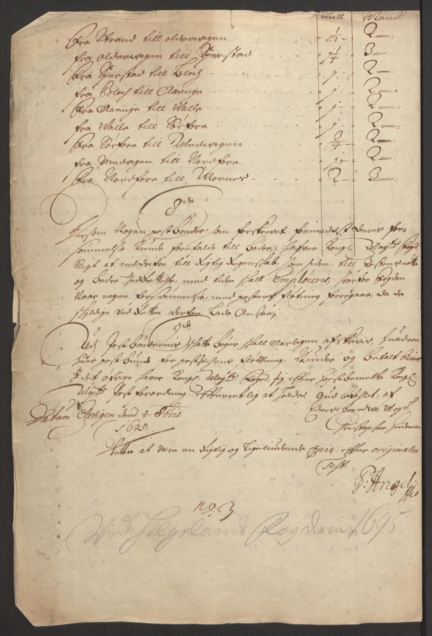 Rentekammeret inntil 1814, Reviderte regnskaper, Fogderegnskap, RA/EA-4092/R65/L4505: Fogderegnskap Helgeland, 1693-1696, s. 400