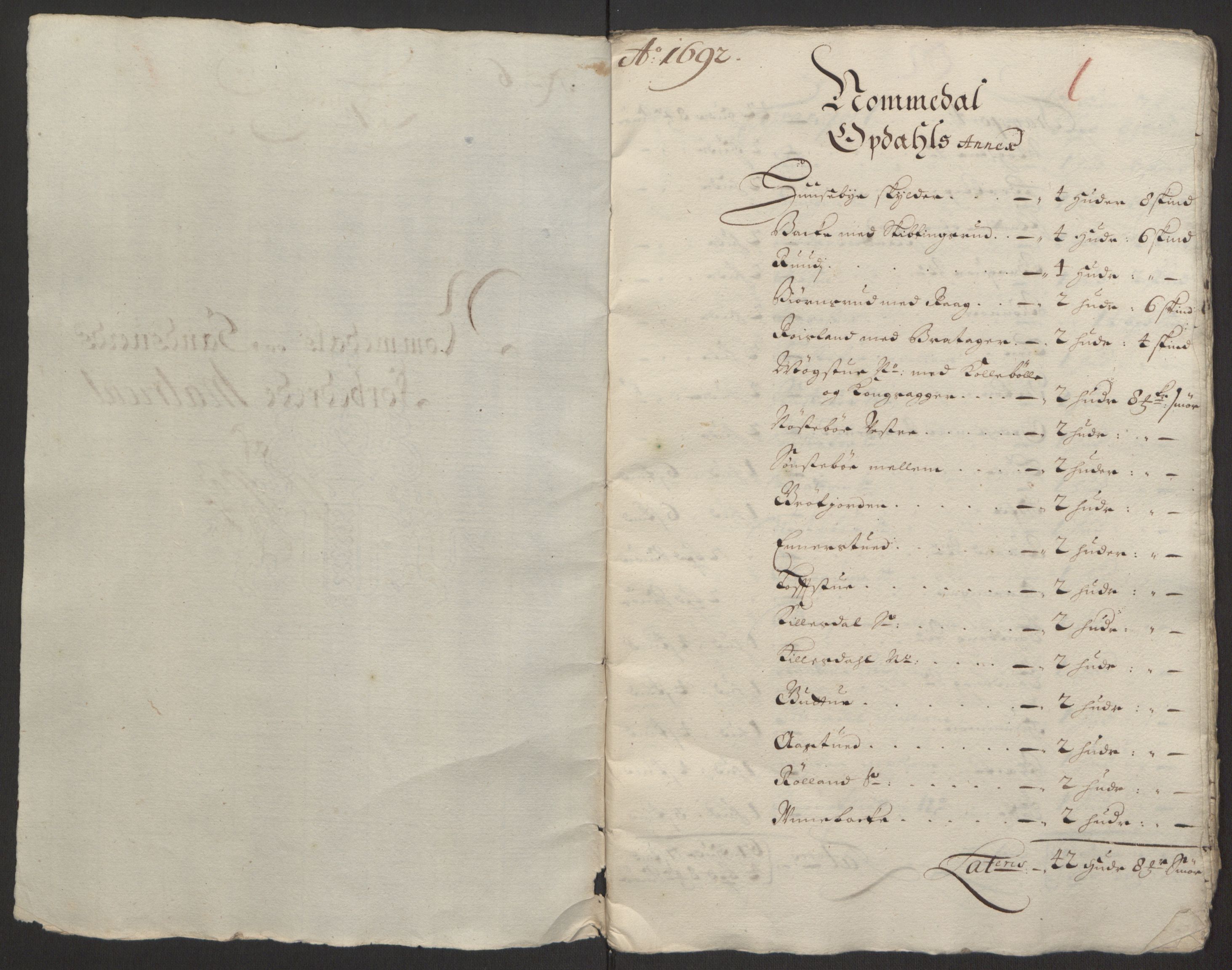 Rentekammeret inntil 1814, Reviderte regnskaper, Fogderegnskap, RA/EA-4092/R24/L1575: Fogderegnskap Numedal og Sandsvær, 1692-1695, s. 71