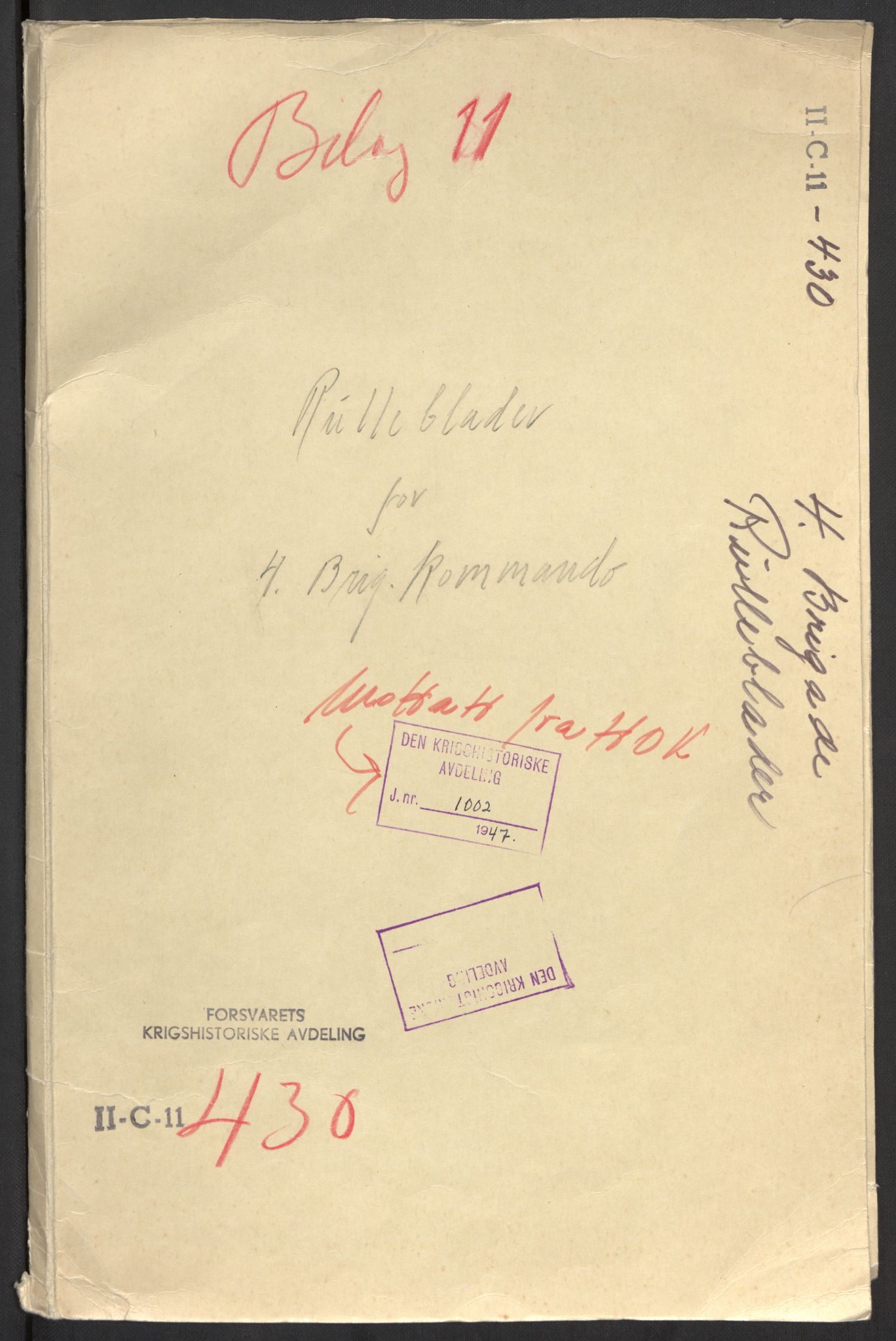 Forsvaret, Forsvarets krigshistoriske avdeling, AV/RA-RAFA-2017/Y/Yb/L0104: II-C-11-430  -  4. Divisjon., 1940, s. 618
