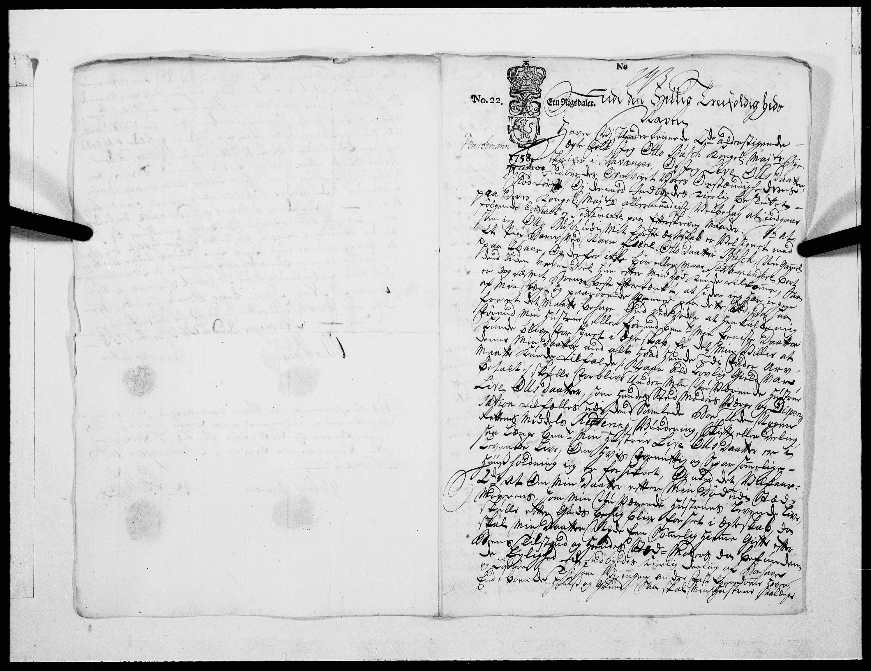 Danske Kanselli 1572-1799, AV/RA-EA-3023/F/Fc/Fcc/Fcca/L0176: Norske innlegg 1572-1799, 1758, s. 25