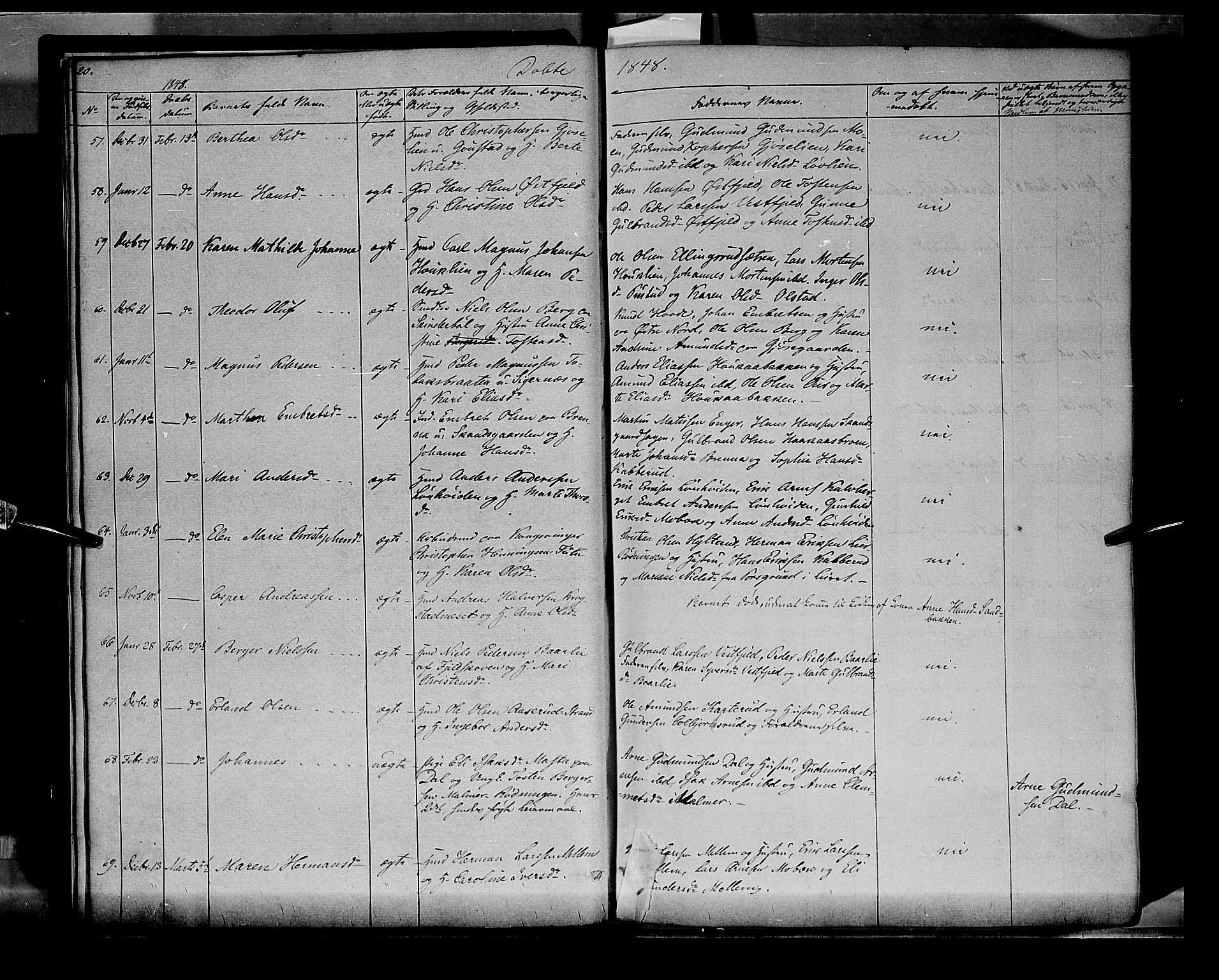 Vinger prestekontor, AV/SAH-PREST-024/H/Ha/Haa/L0009: Ministerialbok nr. 9, 1847-1855, s. 20