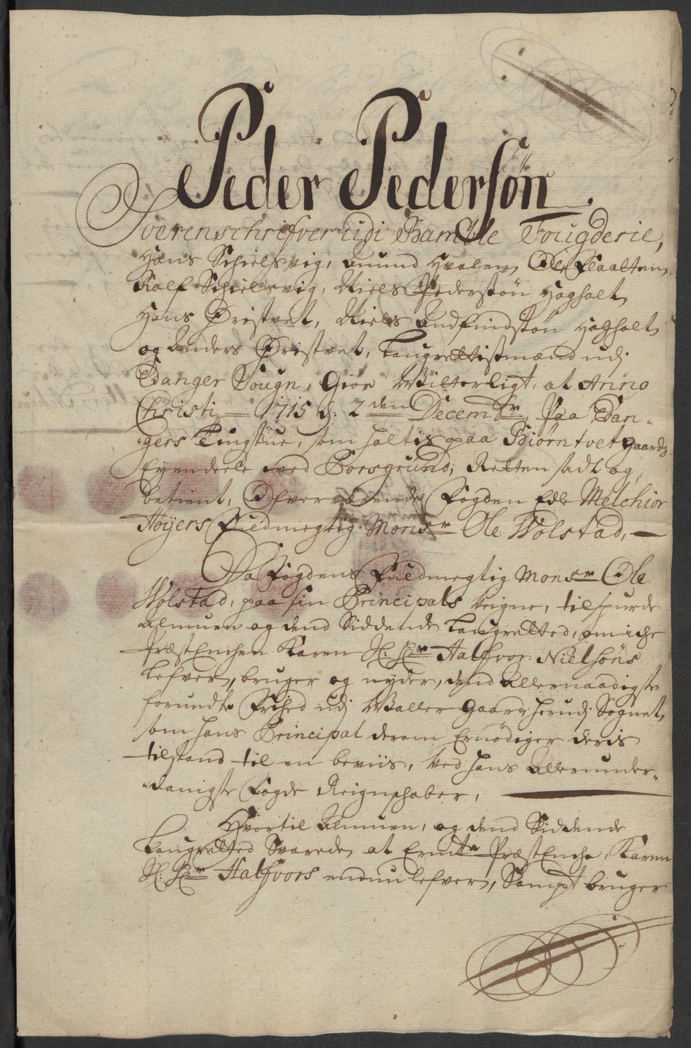 Rentekammeret inntil 1814, Reviderte regnskaper, Fogderegnskap, AV/RA-EA-4092/R36/L2127: Fogderegnskap Øvre og Nedre Telemark og Bamble, 1715, s. 262