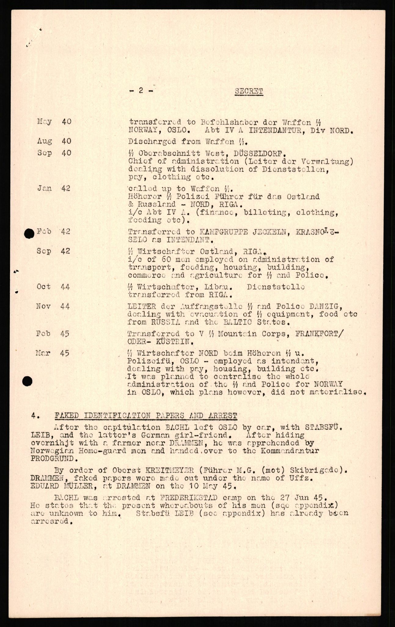 Forsvaret, Forsvarets overkommando II, AV/RA-RAFA-3915/D/Db/L0009: CI Questionaires. Tyske okkupasjonsstyrker i Norge. Tyskere., 1945-1946, s. 524