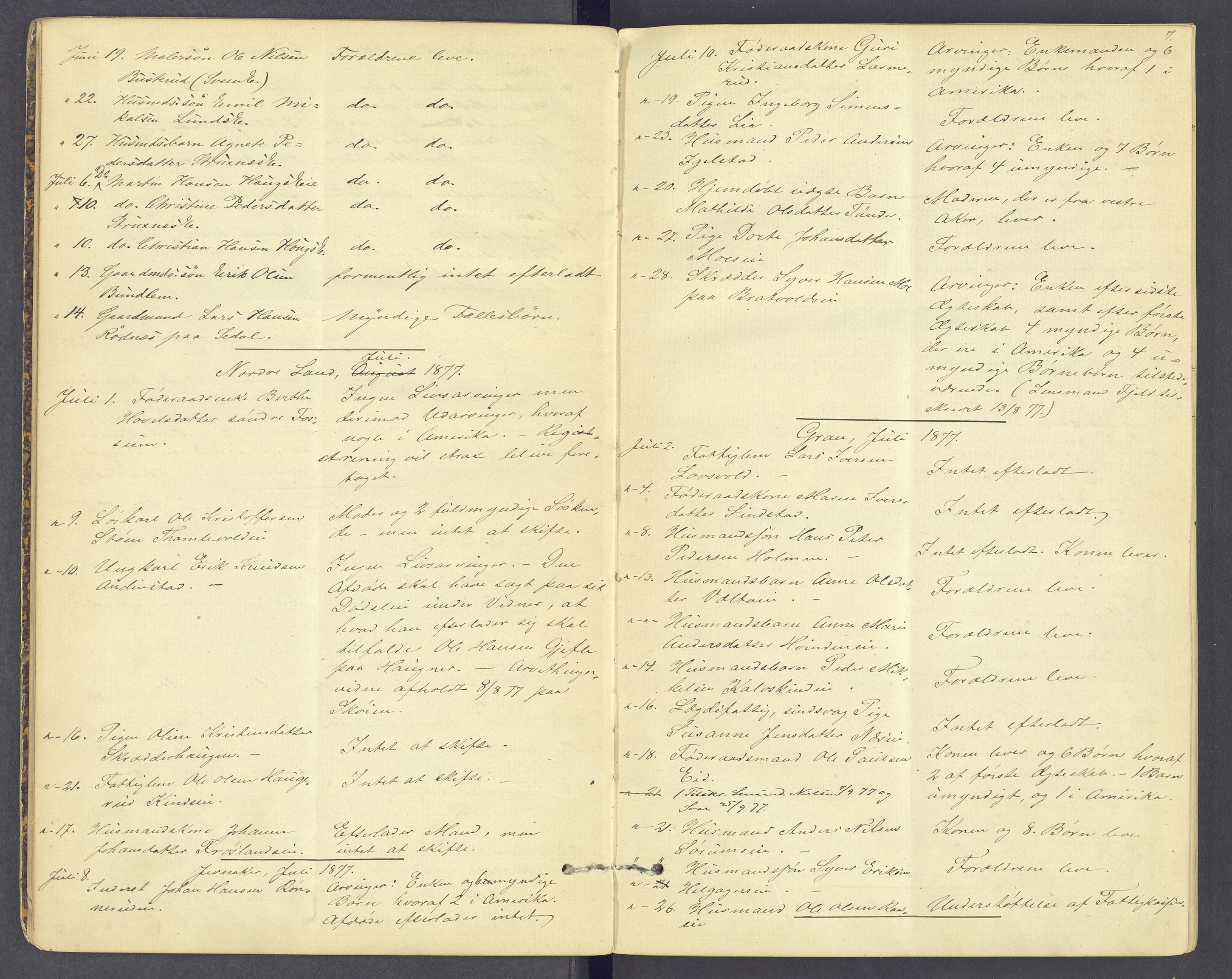 Hadeland og Land tingrett, AV/SAH-TING-010/J/Jg/L0005: Dødsfallsprotokoll, 1876-1886, s. 6b-7a