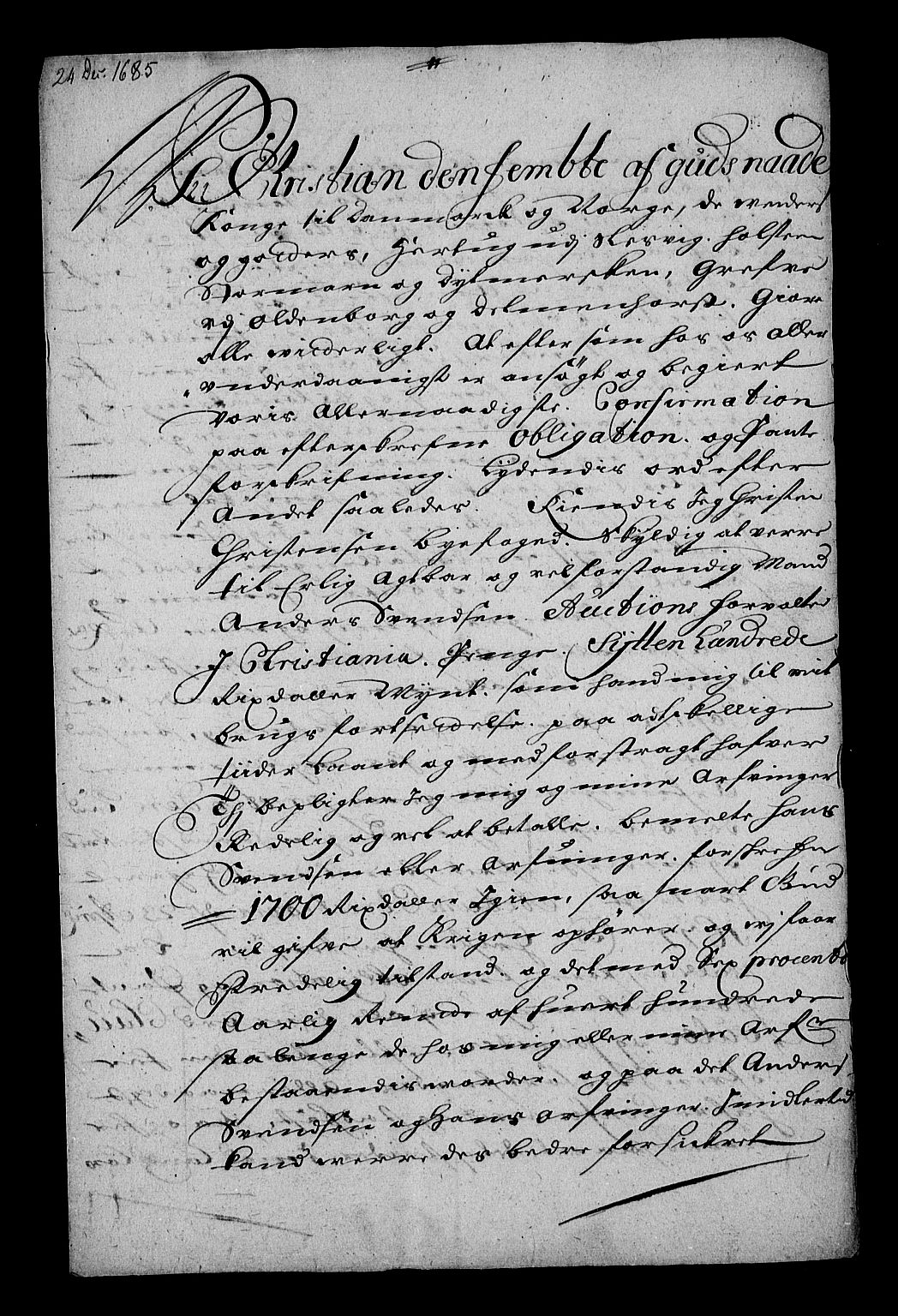 Stattholderembetet 1572-1771, RA/EA-2870/Af/L0002: Avskrifter av vedlegg til originale supplikker, nummerert i samsvar med supplikkbøkene, 1687-1689, s. 369