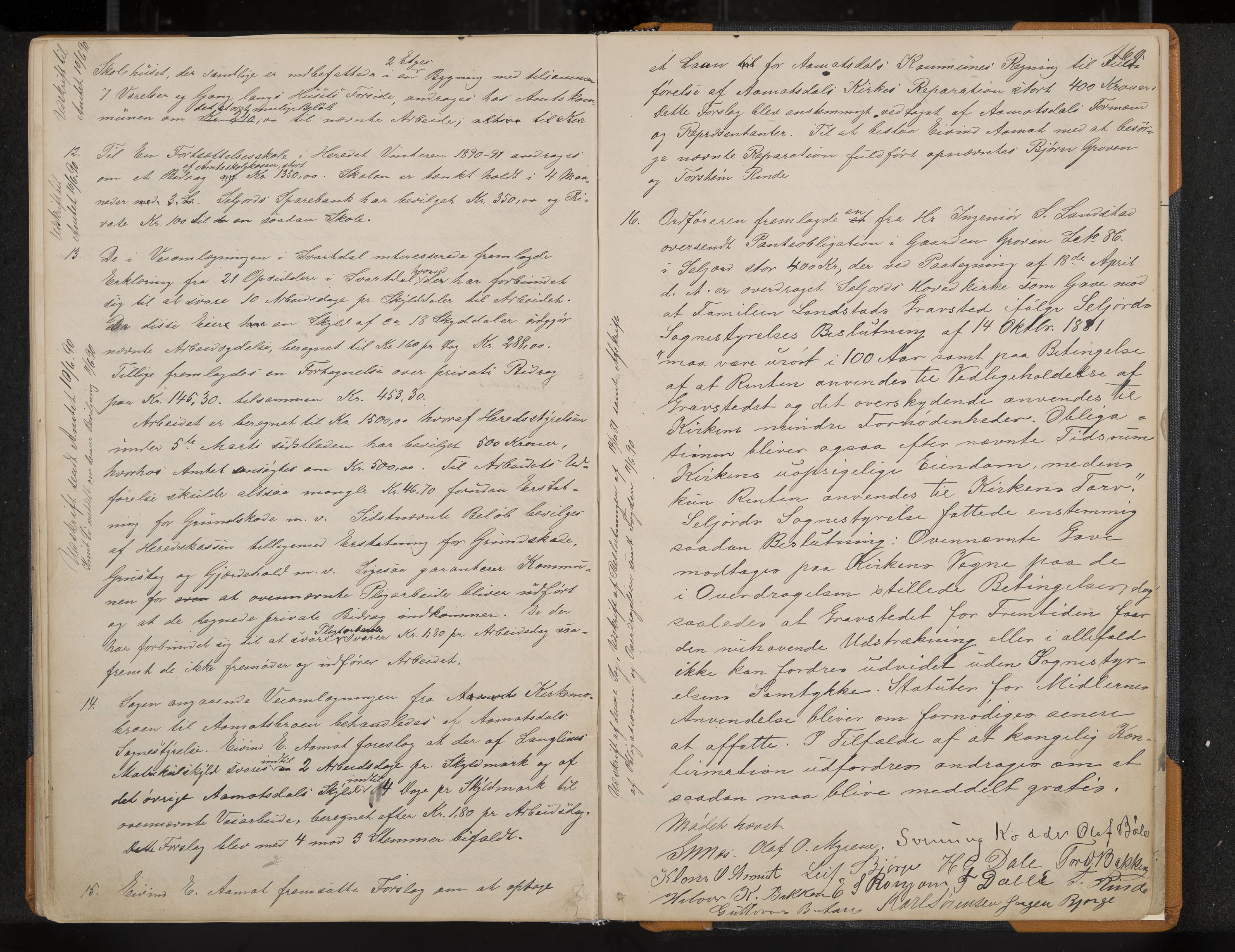 Seljord formannskap og sentraladministrasjon, IKAK/0828021/A/Aa/L0002: Møtebok med register, 1879-1890, s. 169