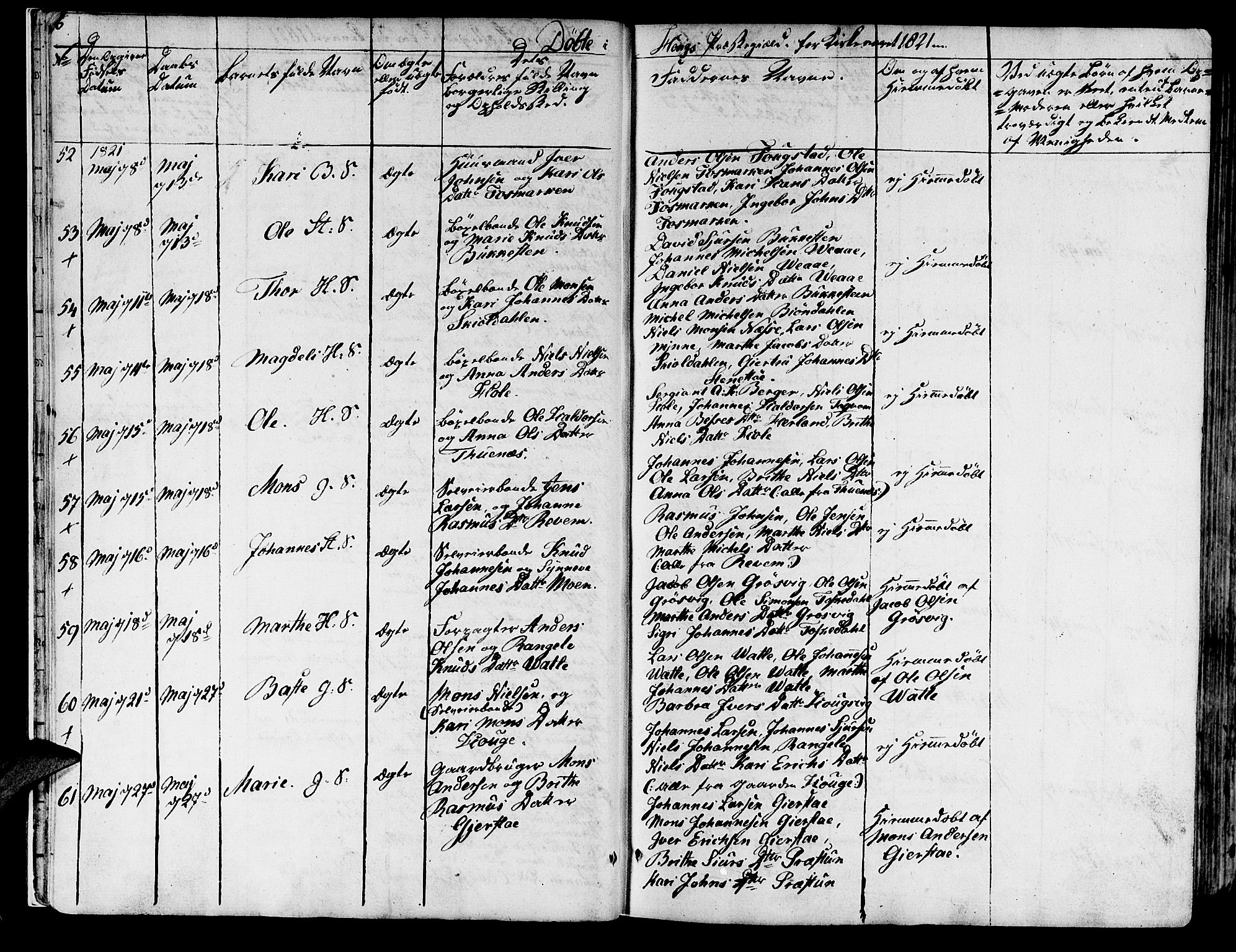 Haus sokneprestembete, AV/SAB-A-75601/H/Haa: Ministerialbok nr. A 13, 1821-1827, s. 6