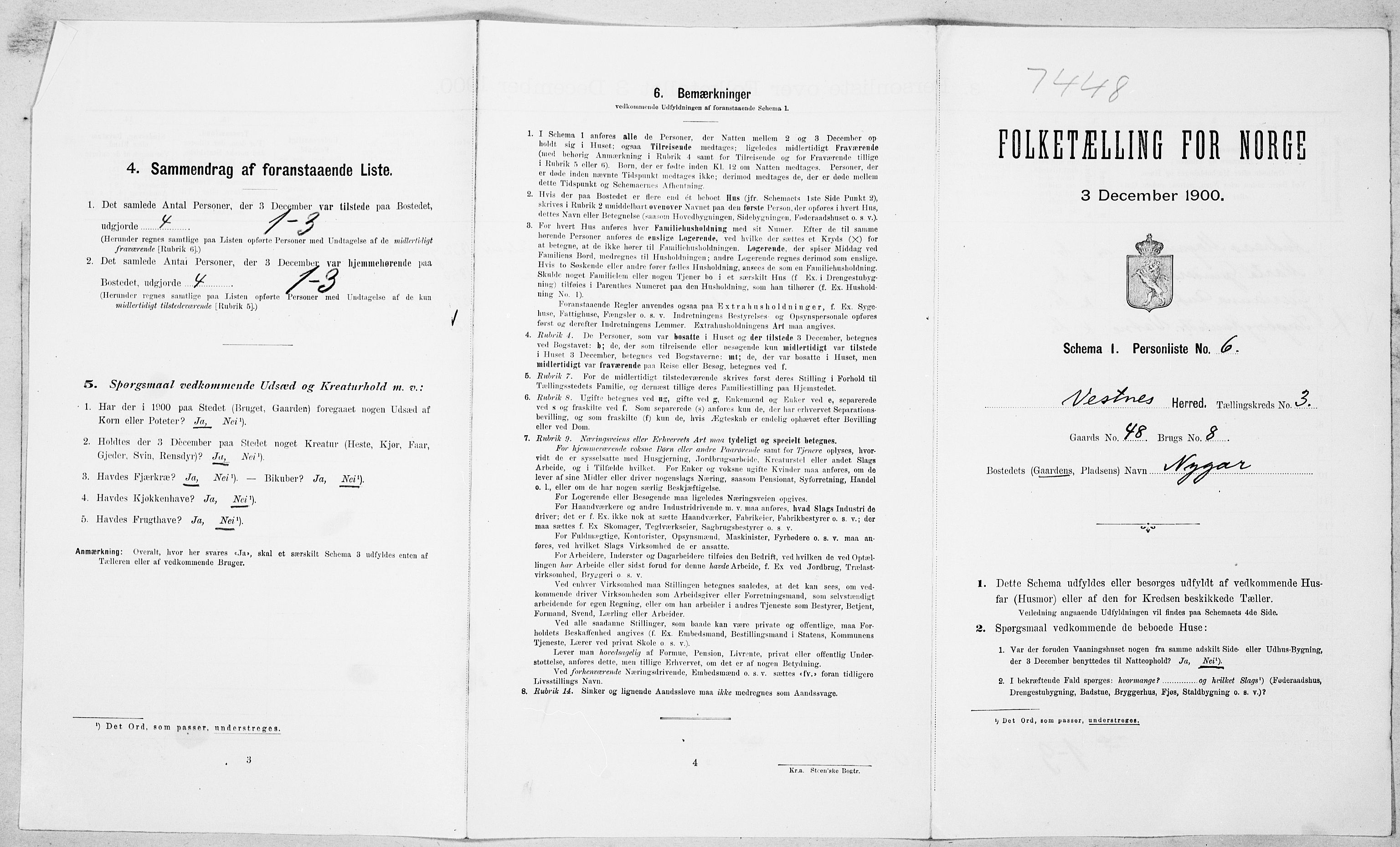 SAT, Folketelling 1900 for 1535 Vestnes herred, 1900, s. 365
